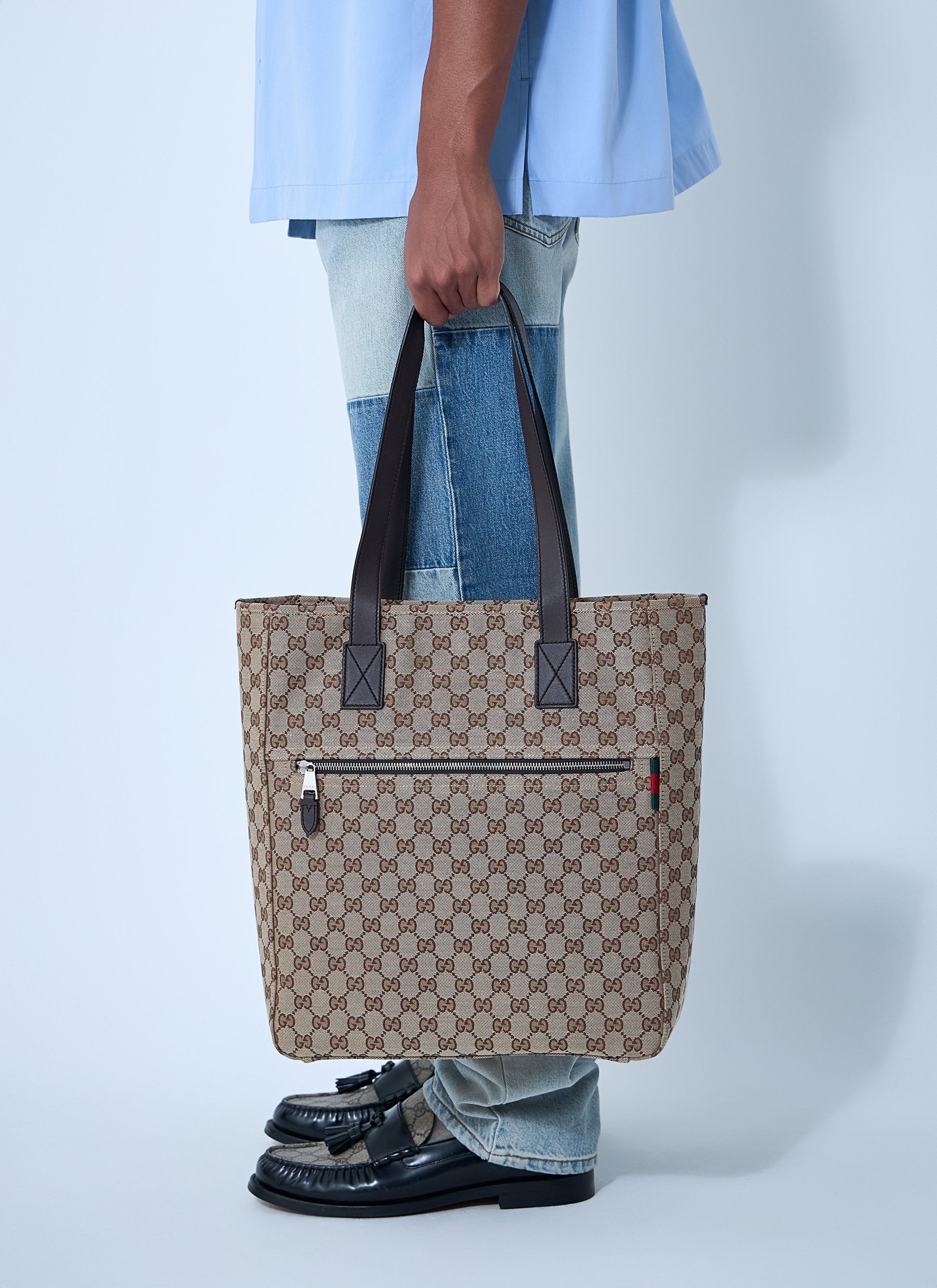 Gucci Men Medium Gg Canvas Tote Bag GUCCI
