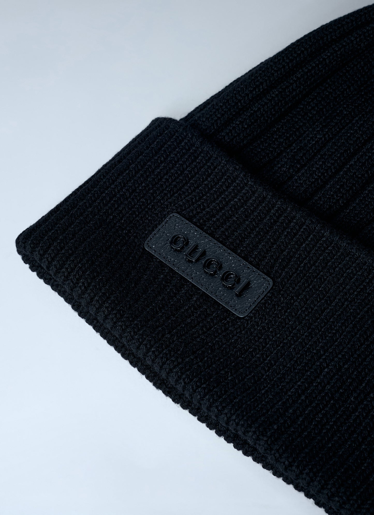 Gucci Men Logo Motif Beanie Hat GUCCI