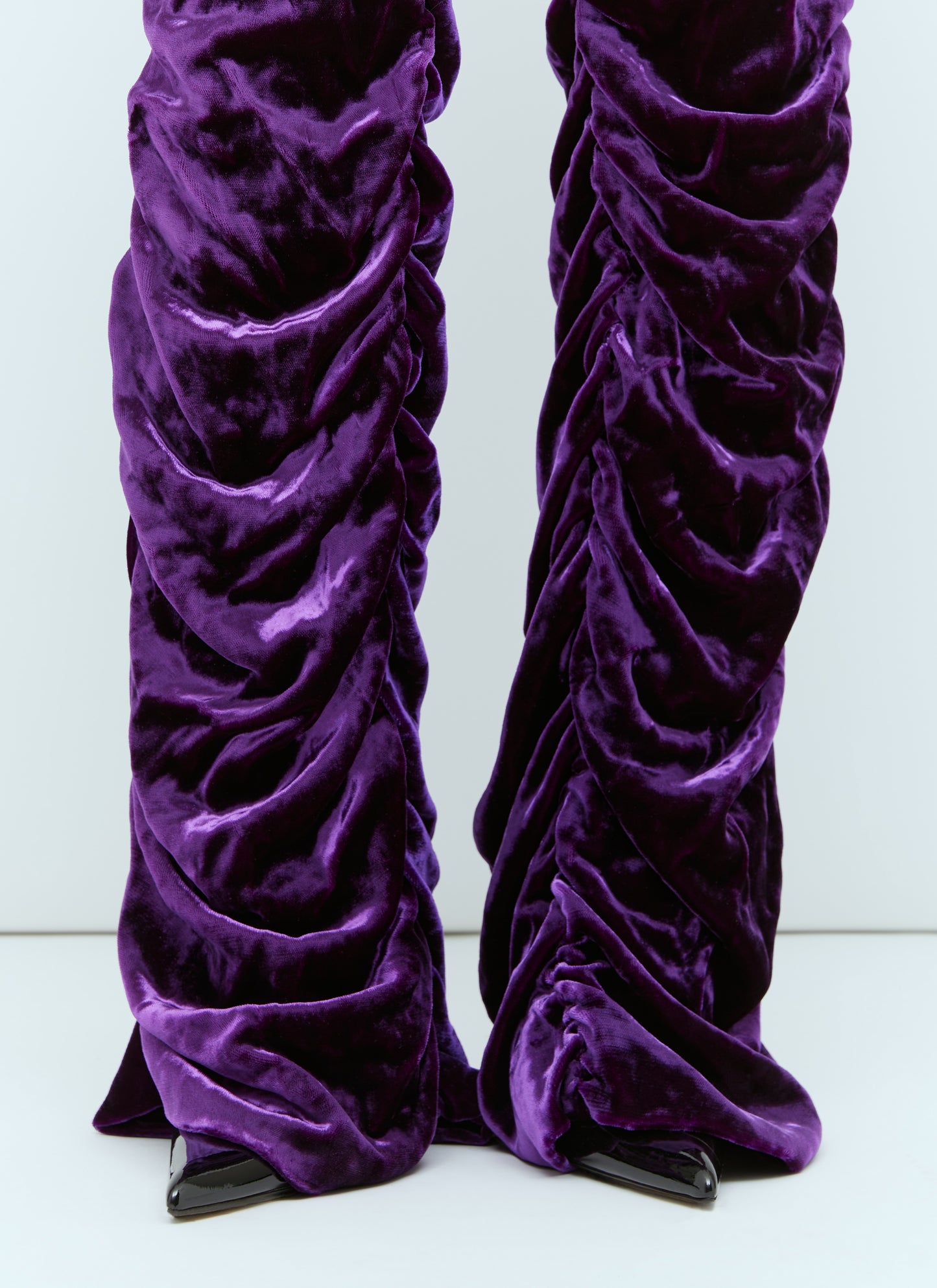 Gucci Women Horsebit Belt Velvet Pants GUCCI
