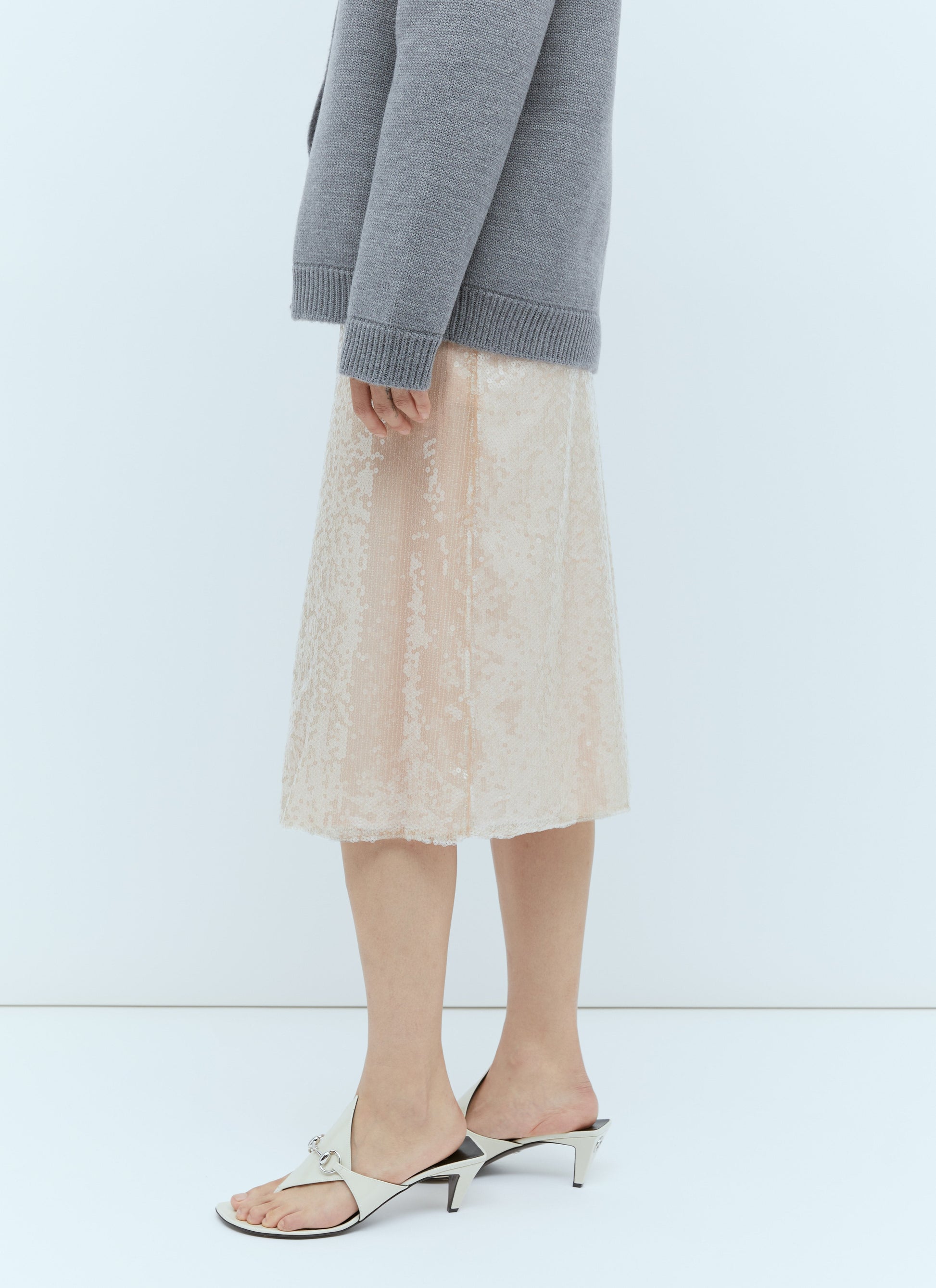Gucci Women Sequin-Embroidered Tulle Skirt GUCCI