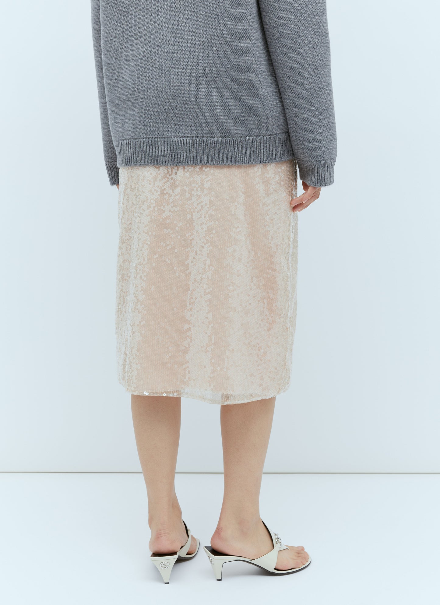 Gucci Women Sequin-Embroidered Tulle Skirt GUCCI
