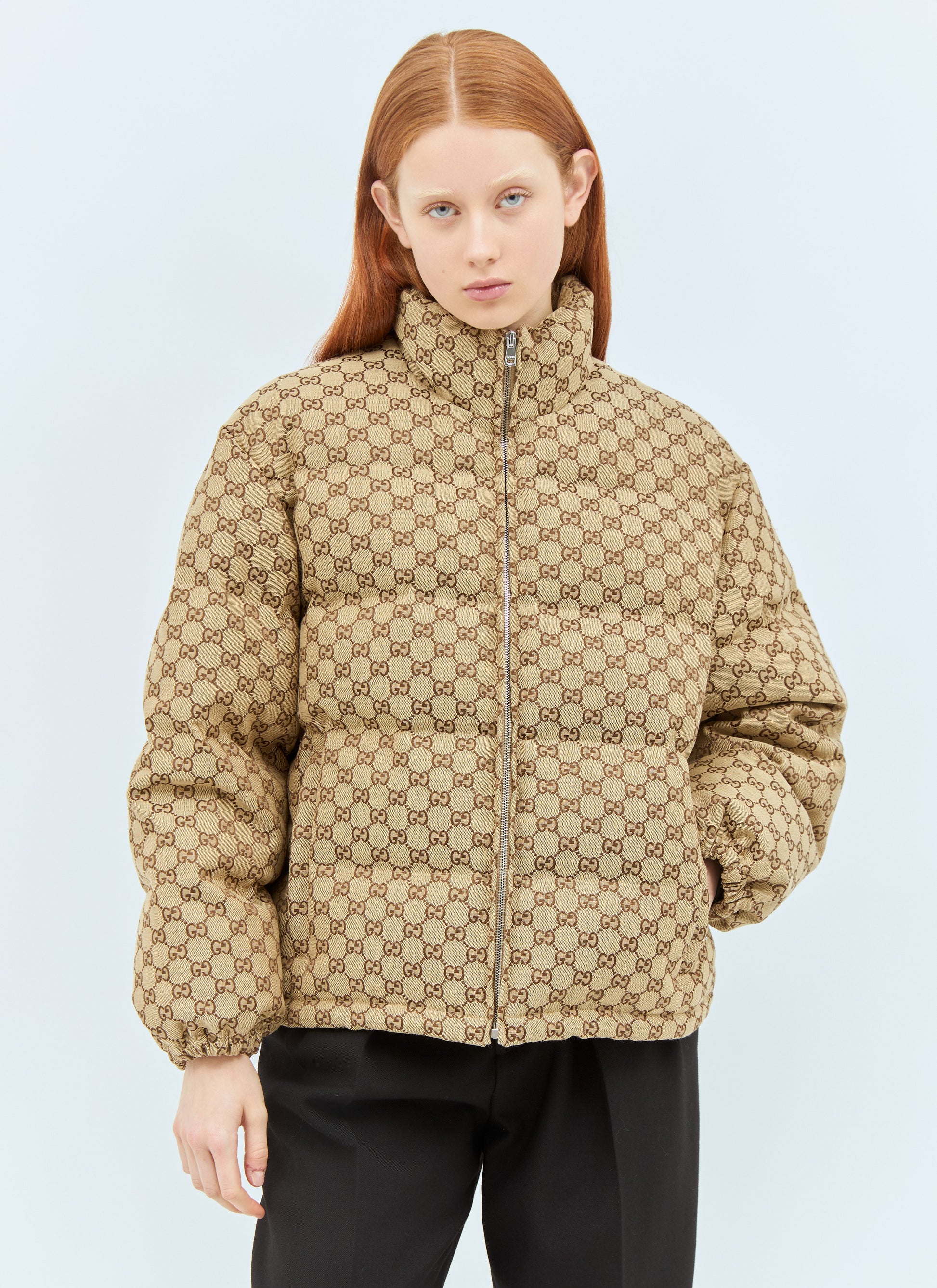 Gucci Women Gg Canvas Bomber Jacket GUCCI
