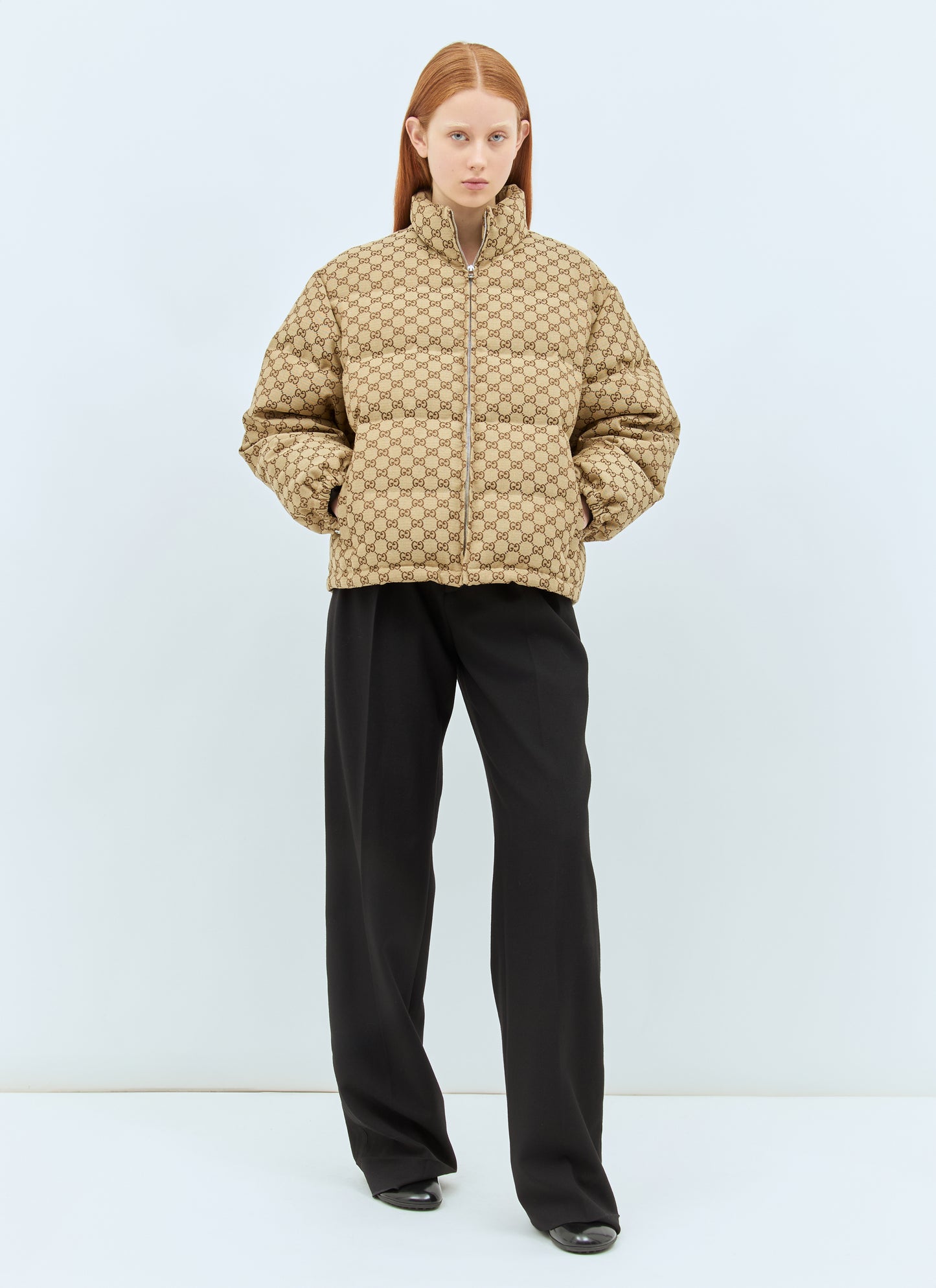 Gucci Women Gg Canvas Bomber Jacket GUCCI