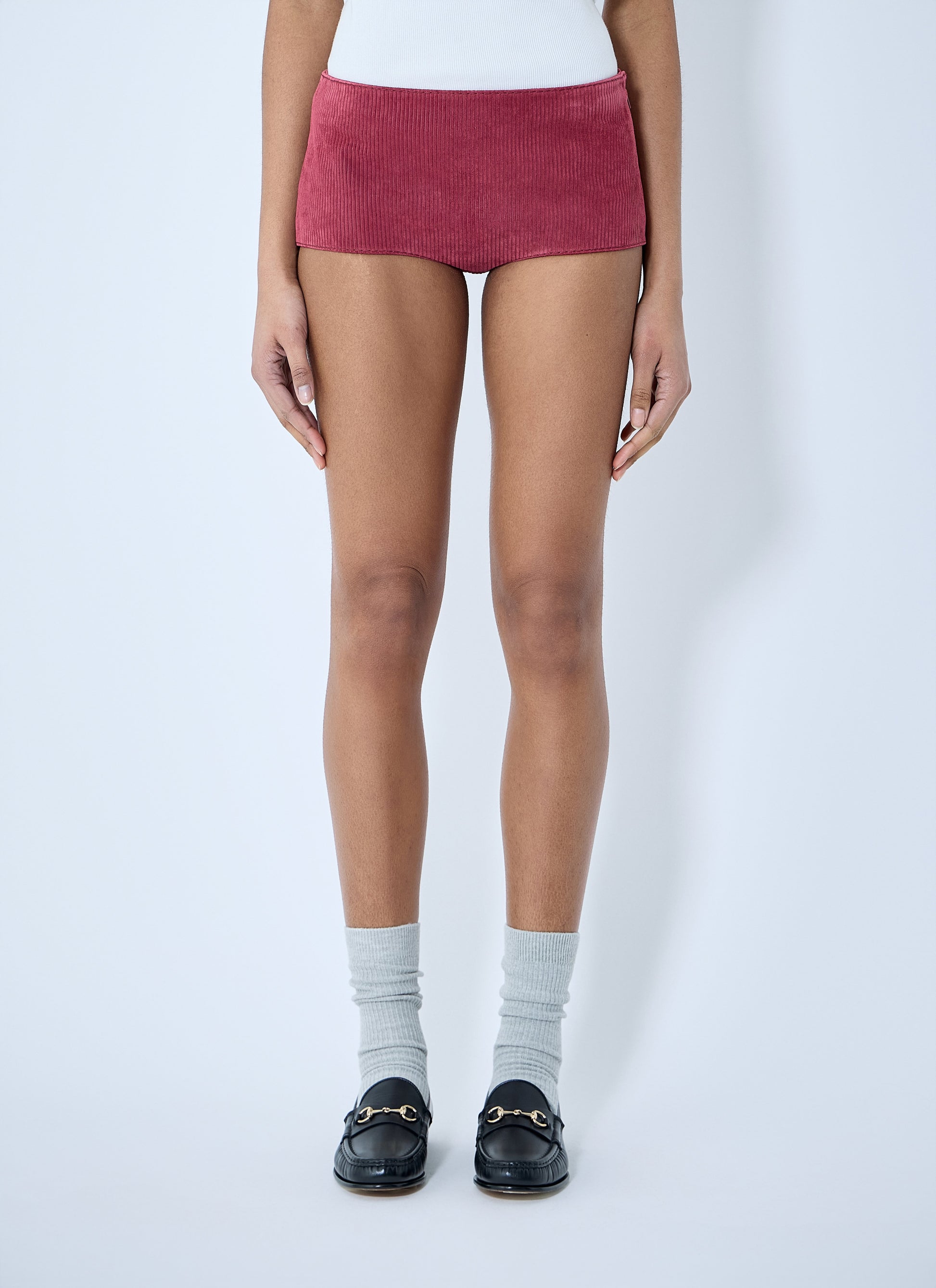 Gucci Women Suede Mini Shorts GUCCI