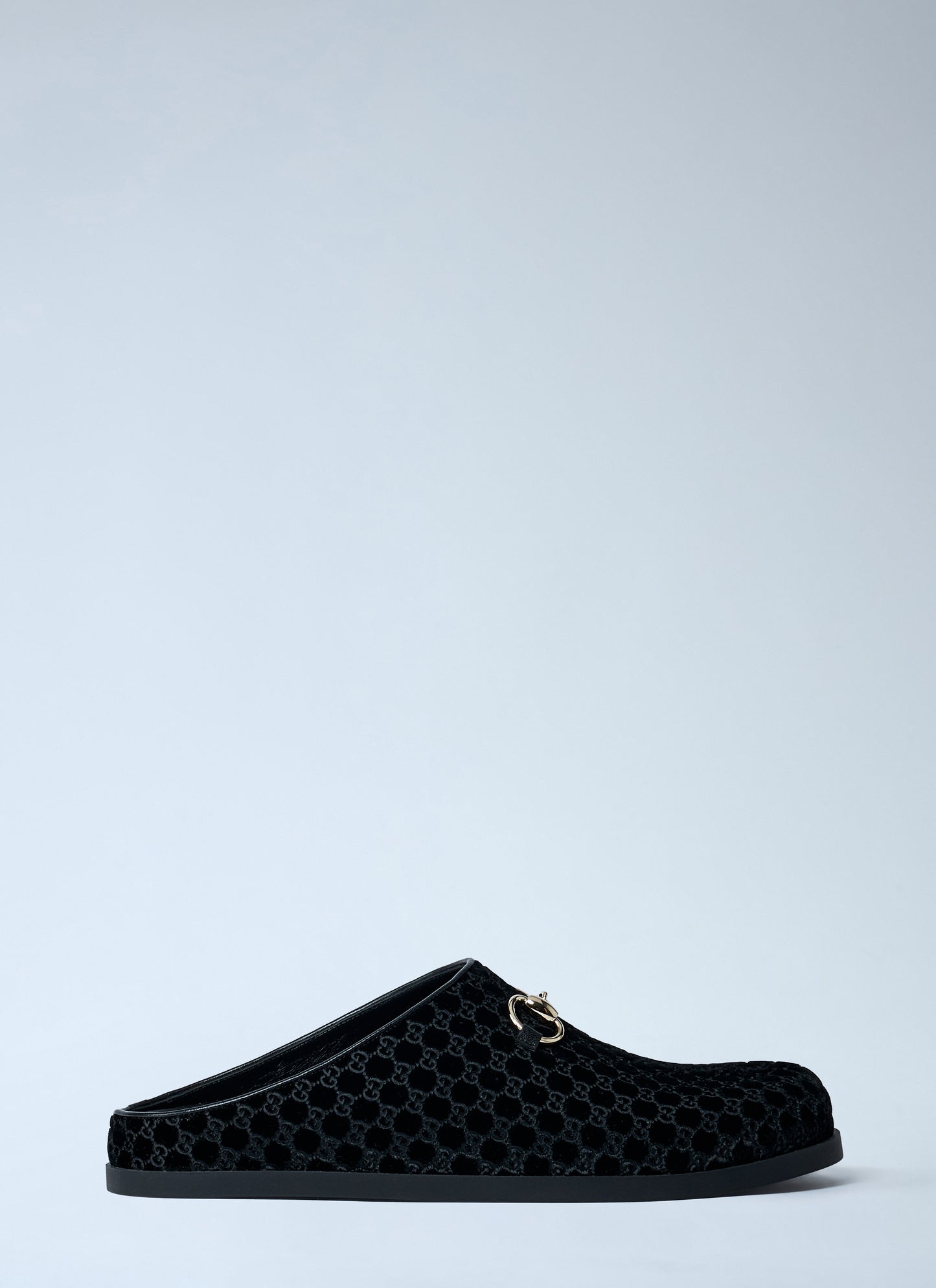 Gucci Women Velvet Horsebit Mules GUCCI