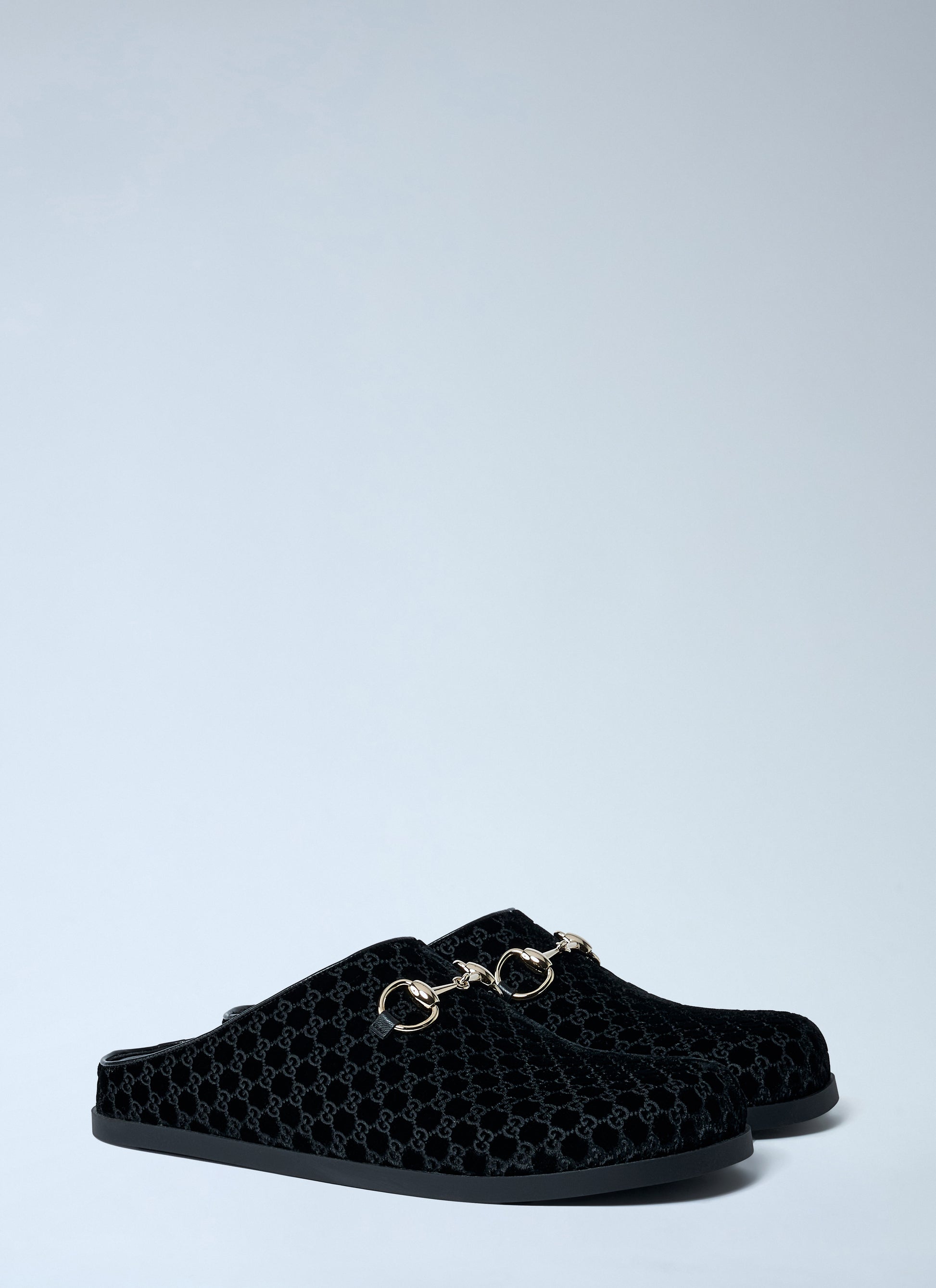 Gucci Women Velvet Horsebit Mules GUCCI