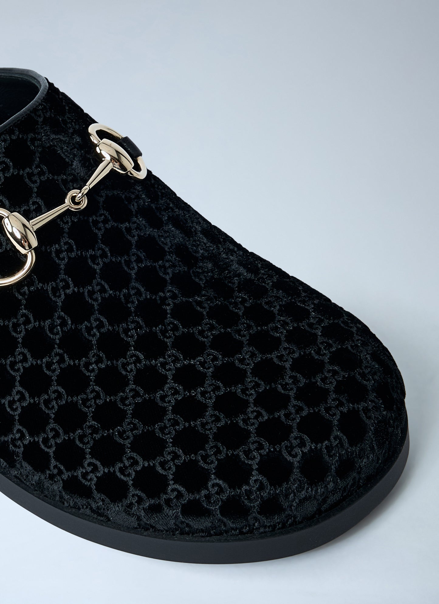 Gucci Women Velvet Horsebit Mules GUCCI