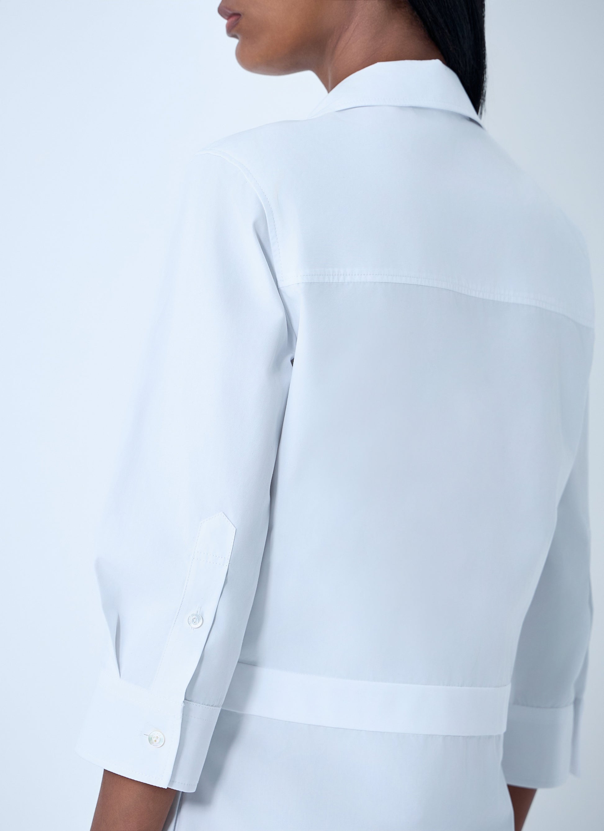Gucci Women Cotton Poplin Shirt With Horsebit Hardware GUCCI