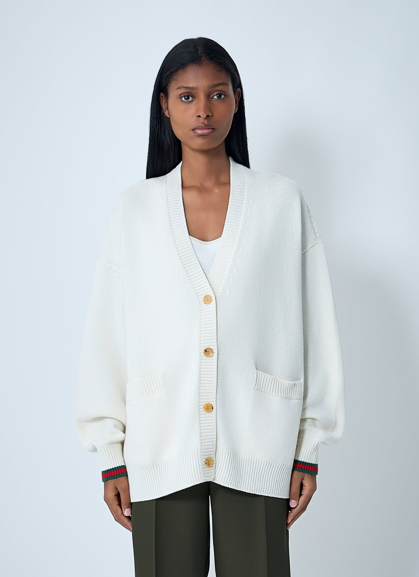 Gucci Women Web Trim Cardigan GUCCI