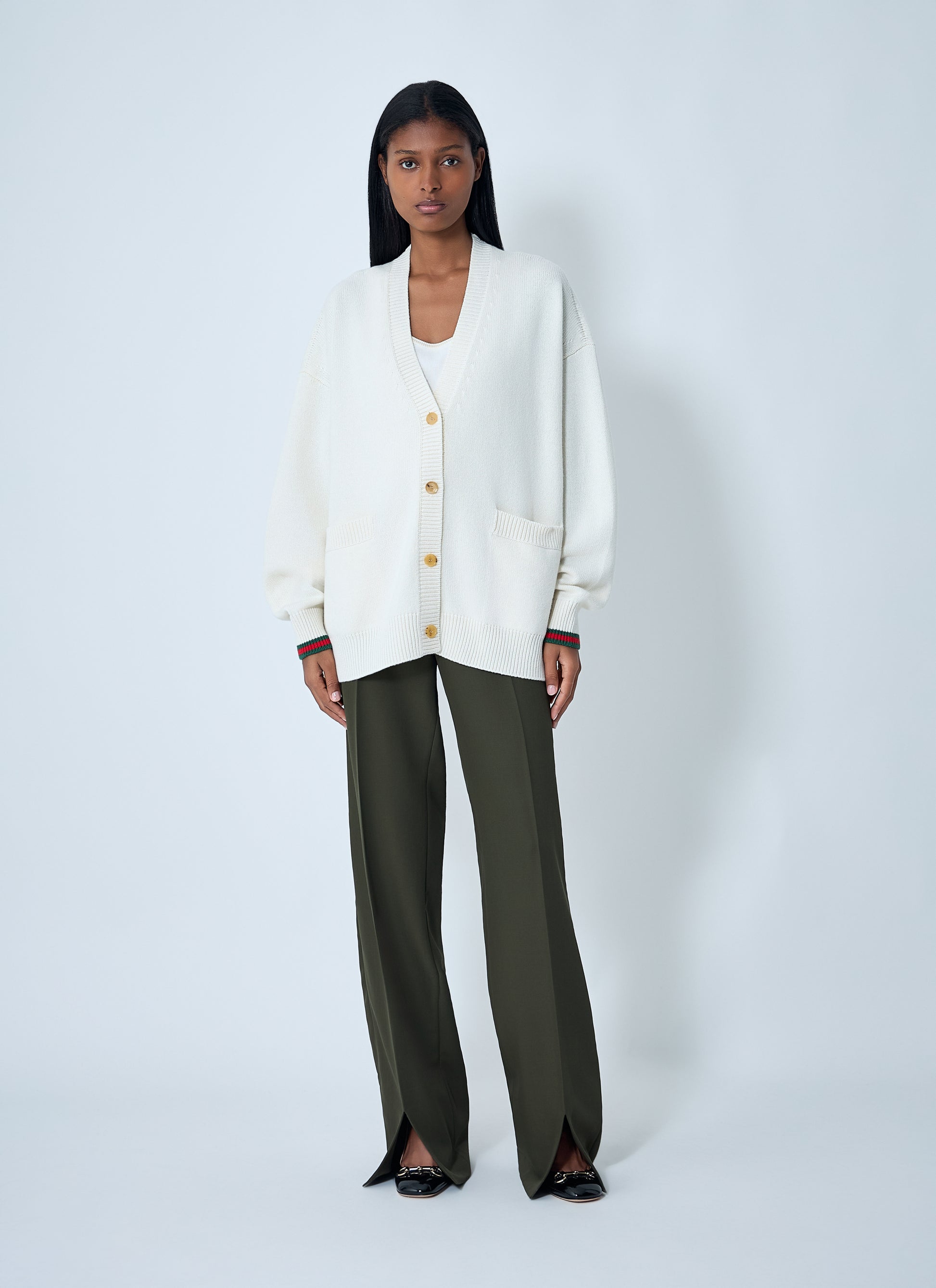 Gucci Women Web Trim Cardigan GUCCI