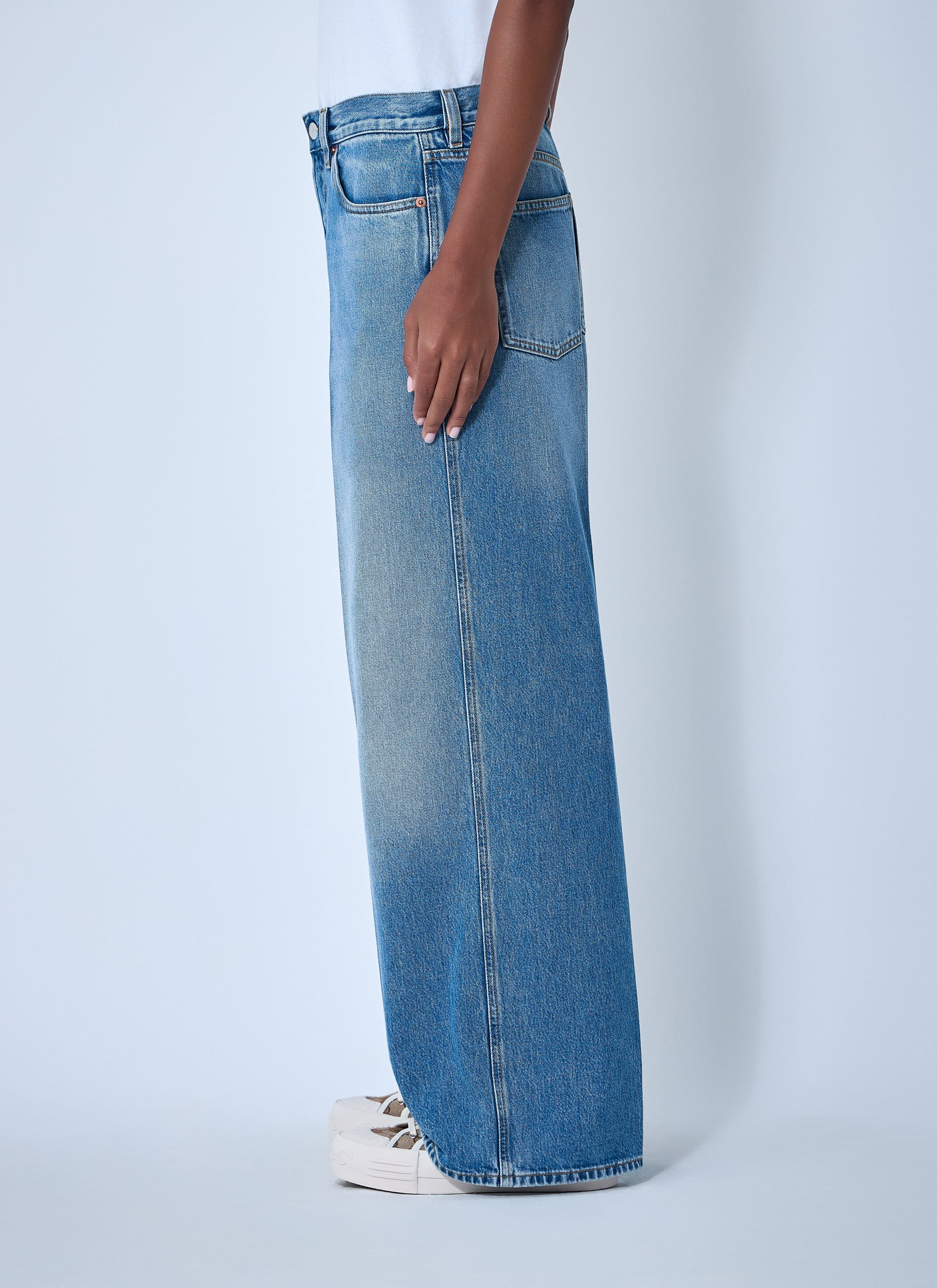 Gucci Women Wide-Leg Five-Pocket Jeans GUCCI