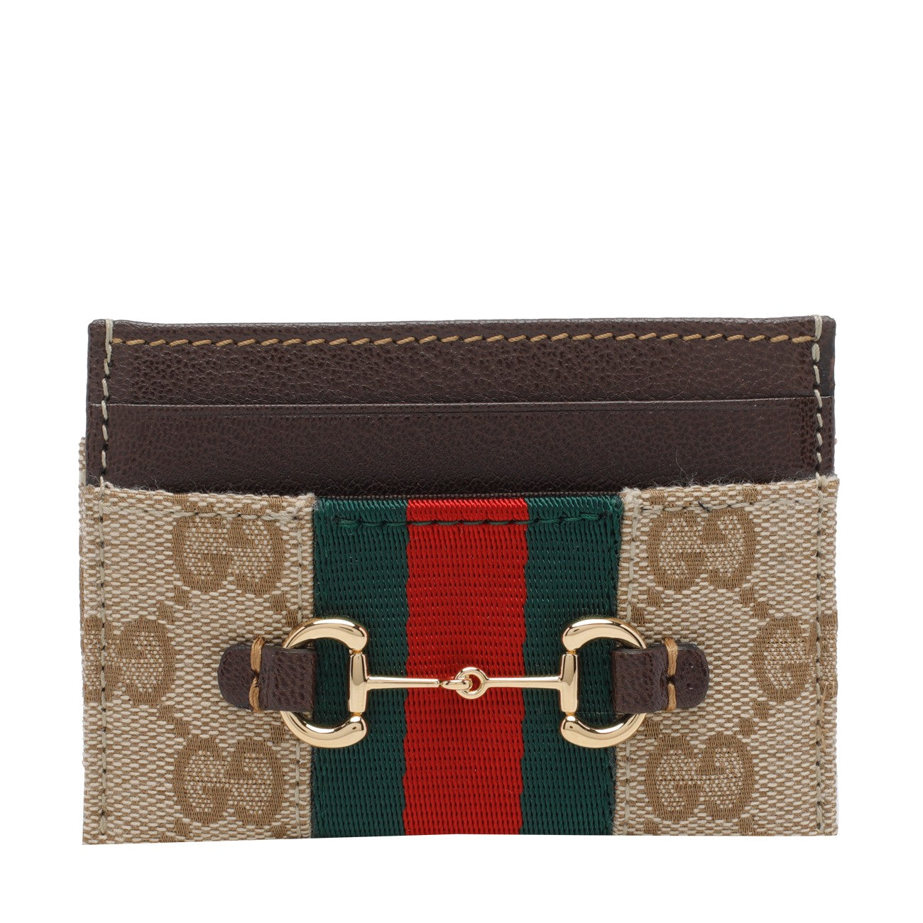 Gucci Women Gucci Horsebit Web Card Case GUCCI