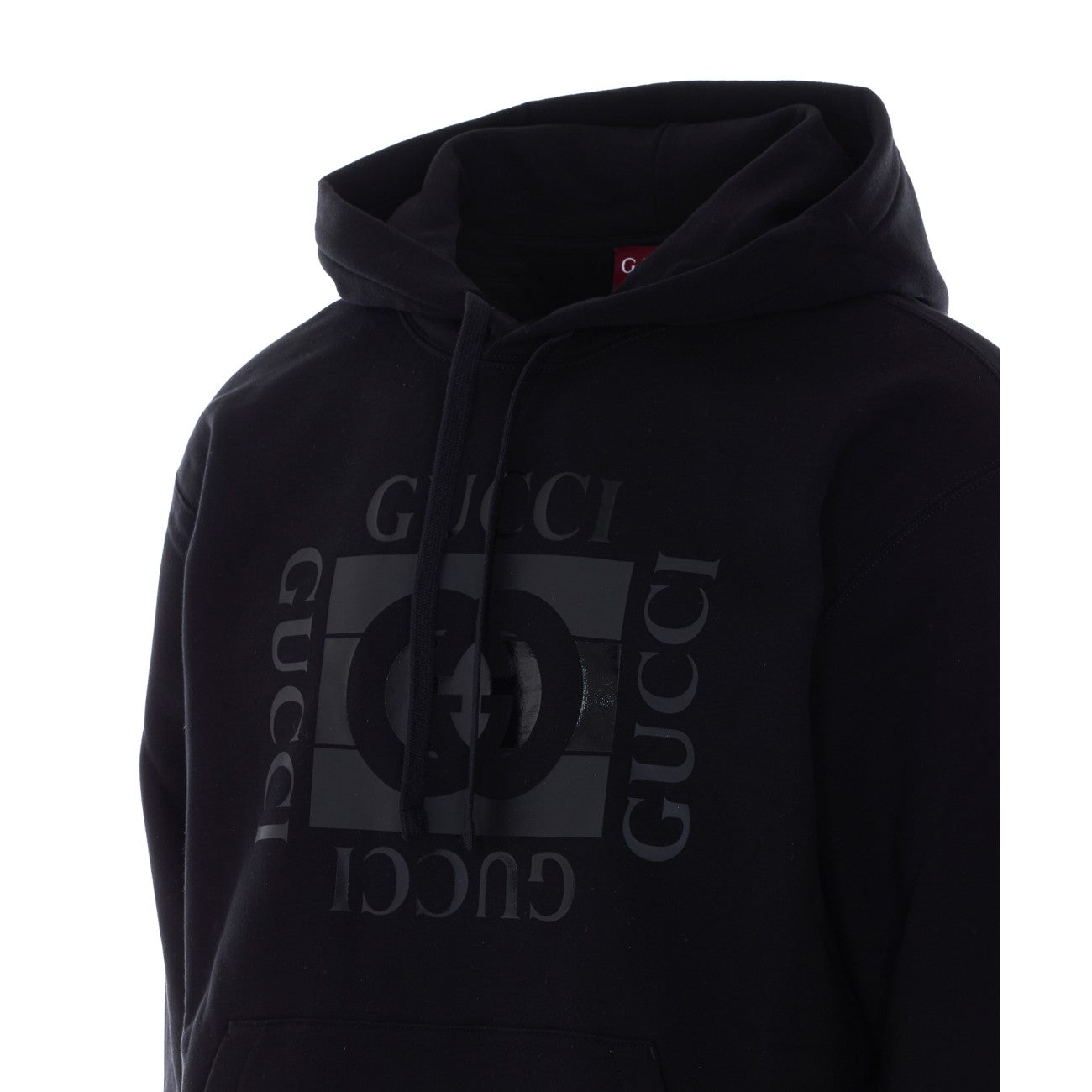 Gucci Men Gucci Incrocio Gg Print Logo Hoodie GUCCI