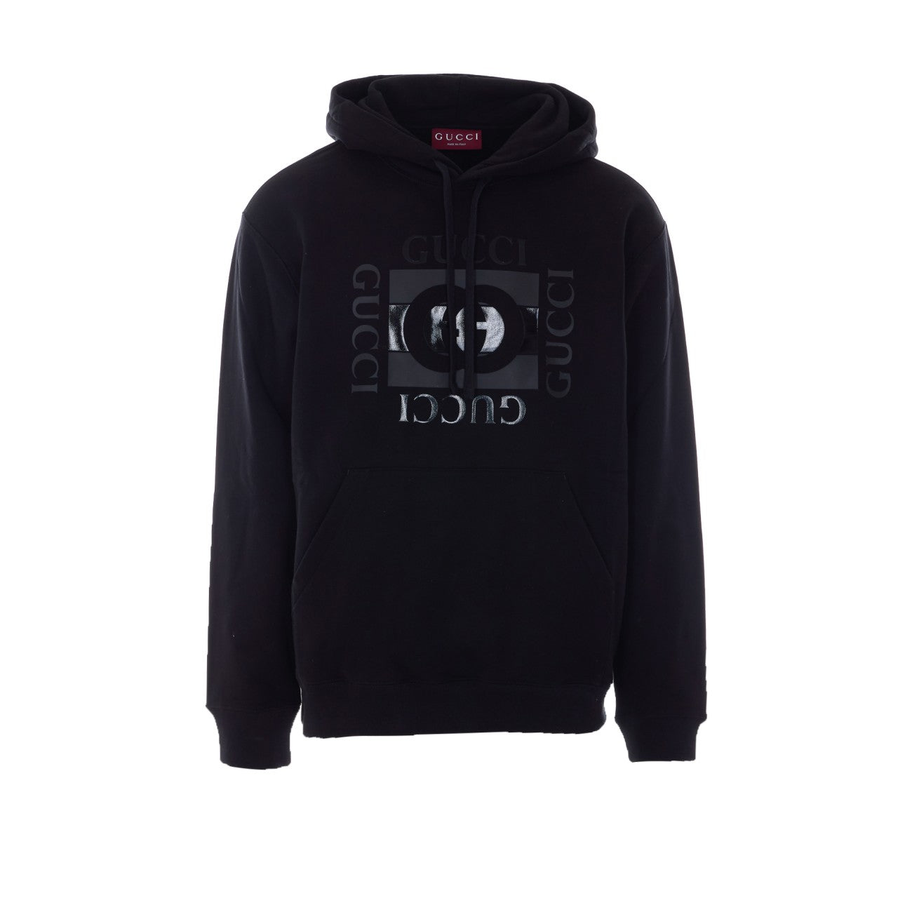 Gucci Men Gucci Incrocio Gg Print Logo Hoodie GUCCI