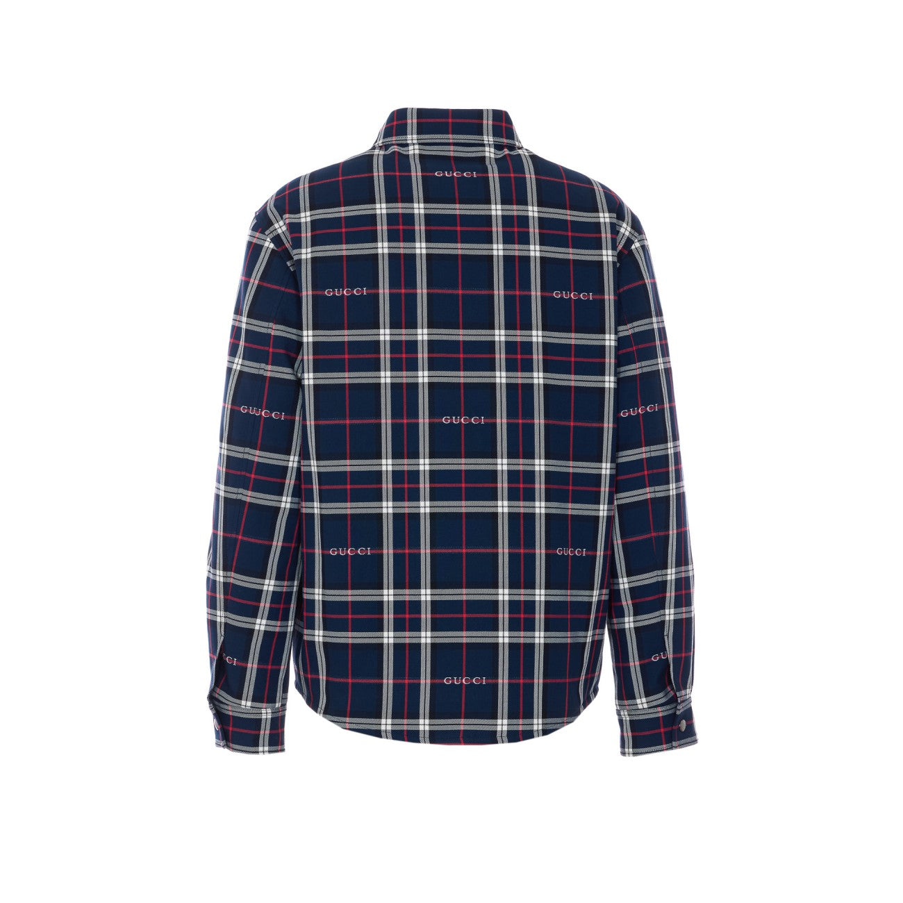 Gucci Men Gucci Logo Tartan Padded Jacket GUCCI