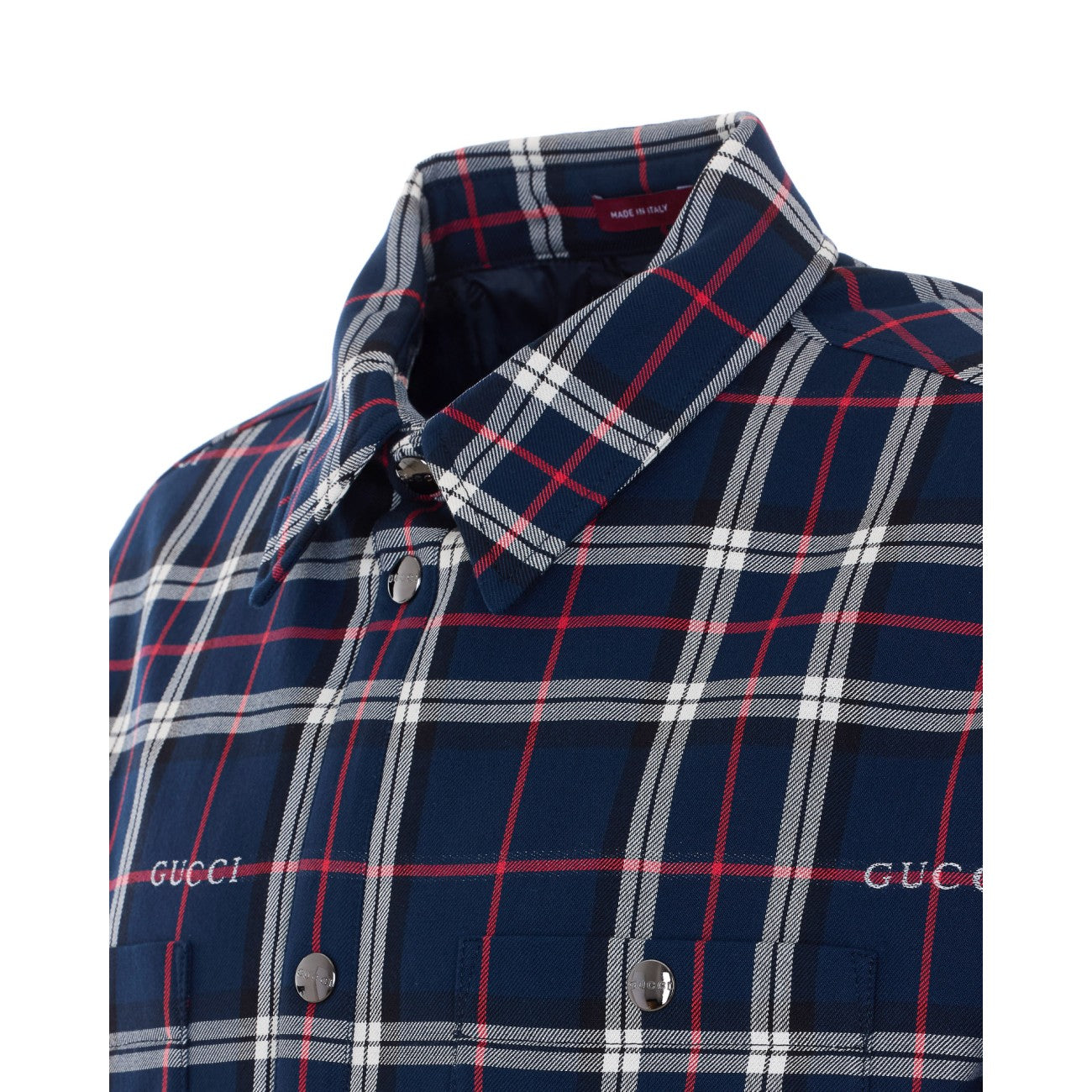 Gucci Men Gucci Logo Tartan Padded Jacket GUCCI