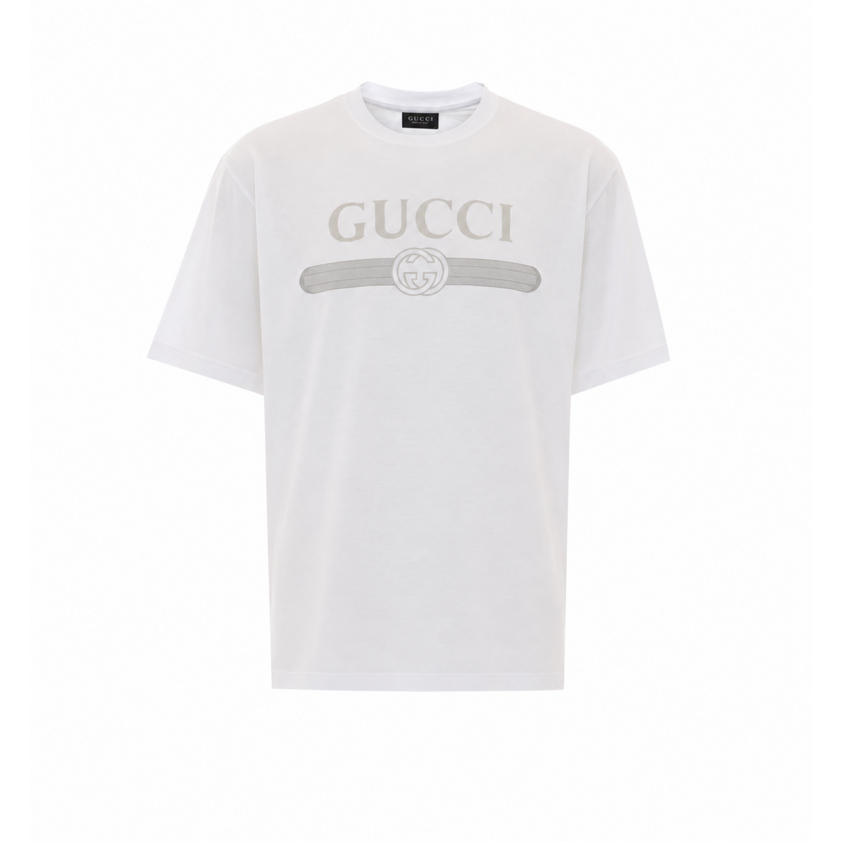 Gucci Men Gucci Web Logo With Gg Print T-Shirt GUCCI