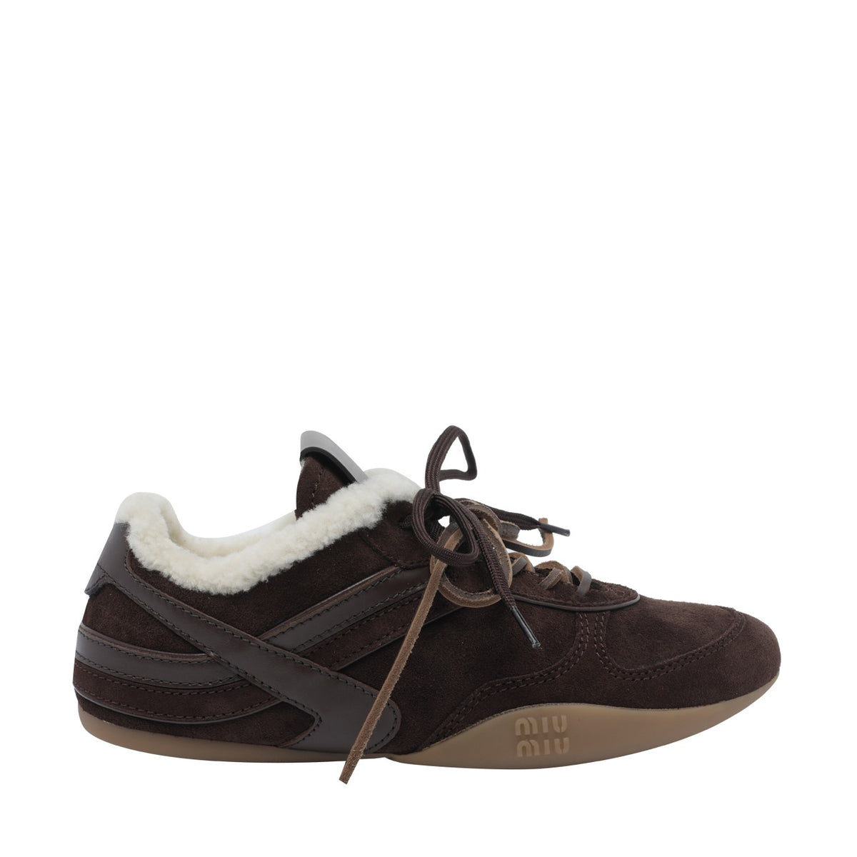 Miu Miu Women Gymnasium Suede And Shearling Sneakers MIU MIU