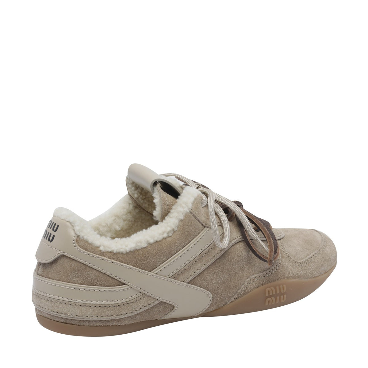 Miu Miu Women Gymnasium Suede And Shearling Sneakers MIU MIU