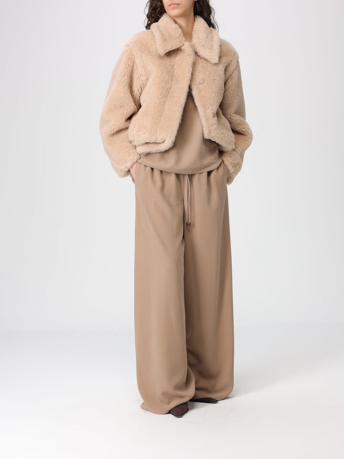 Max Mara Pants Woman Brown MAX MARA