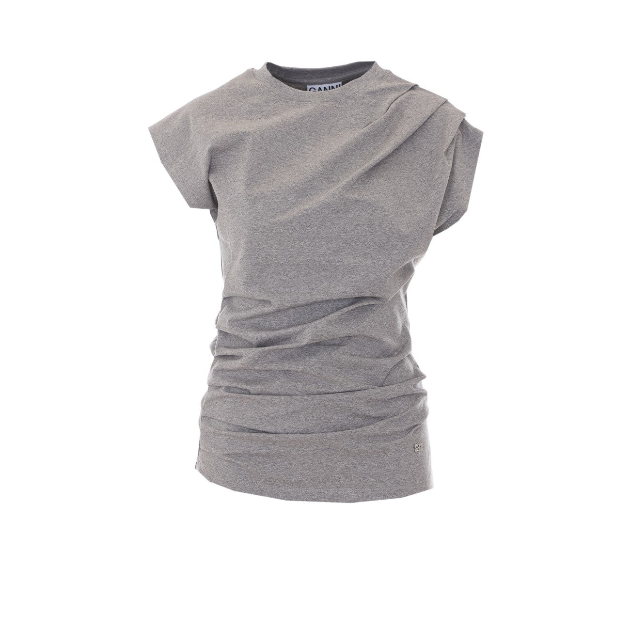 Ganni Women Heavy Draped T-Shirt GANNI
