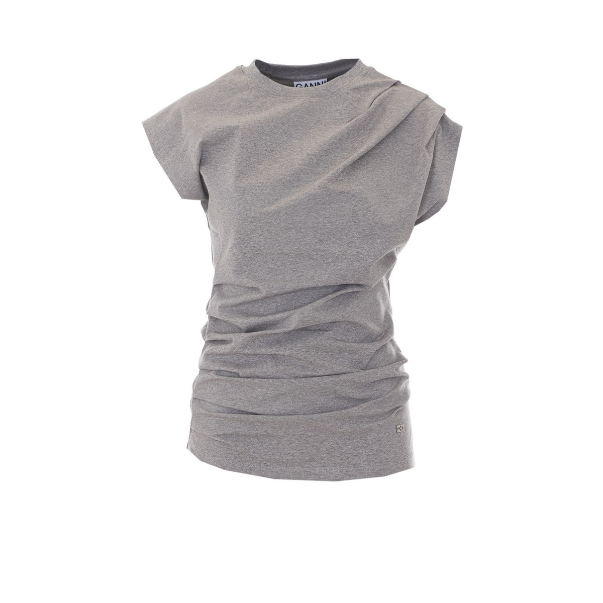 Ganni Women Heavy Draped T-Shirt GANNI