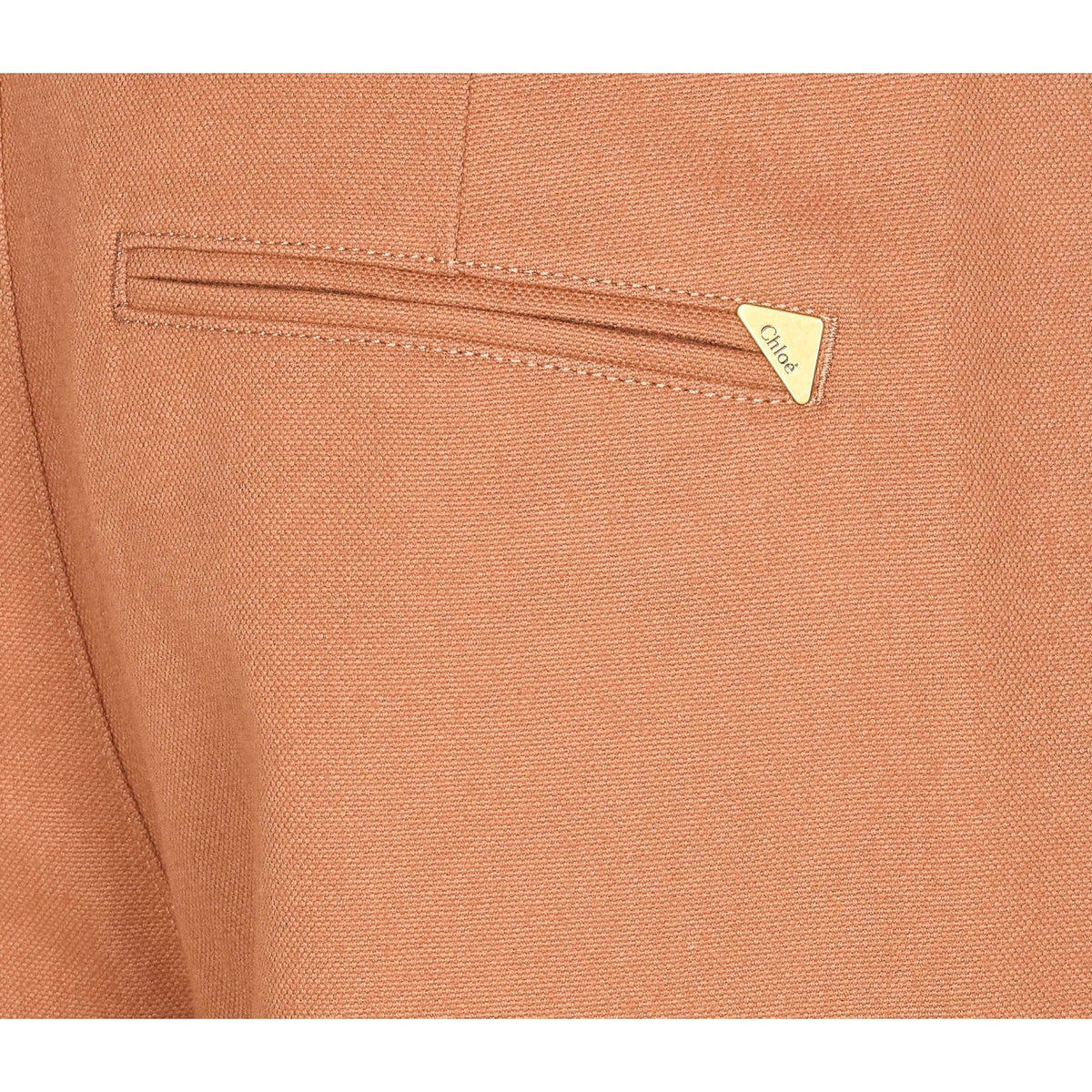 Chloe' Women High-Rise Flared Pants In Cotton Canvas CHLOE