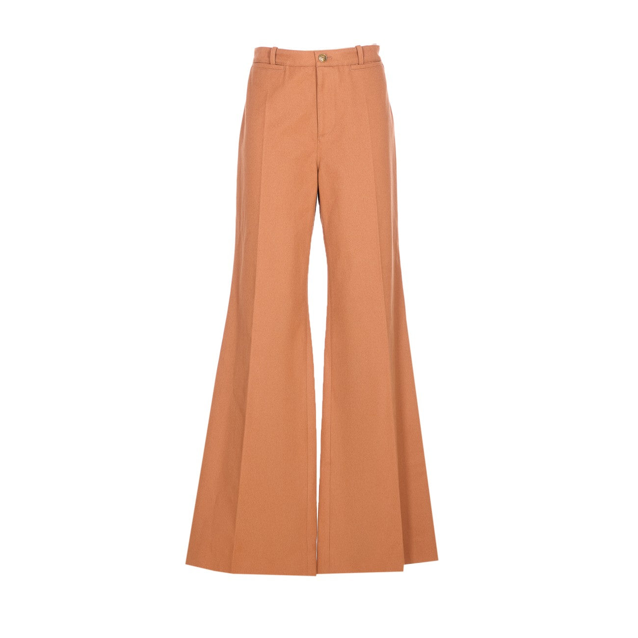 Chloe' Women High-Rise Flared Pants In Cotton Canvas CHLOE