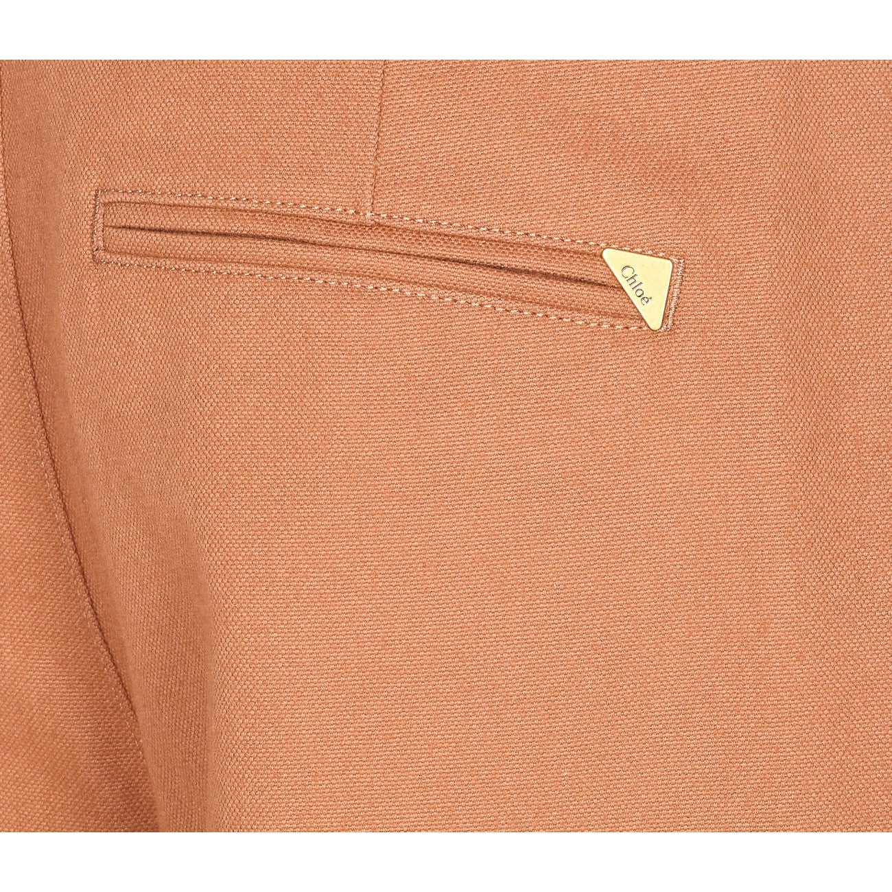 Chloe' Women High-Rise Flared Pants In Cotton Canvas CHLOE
