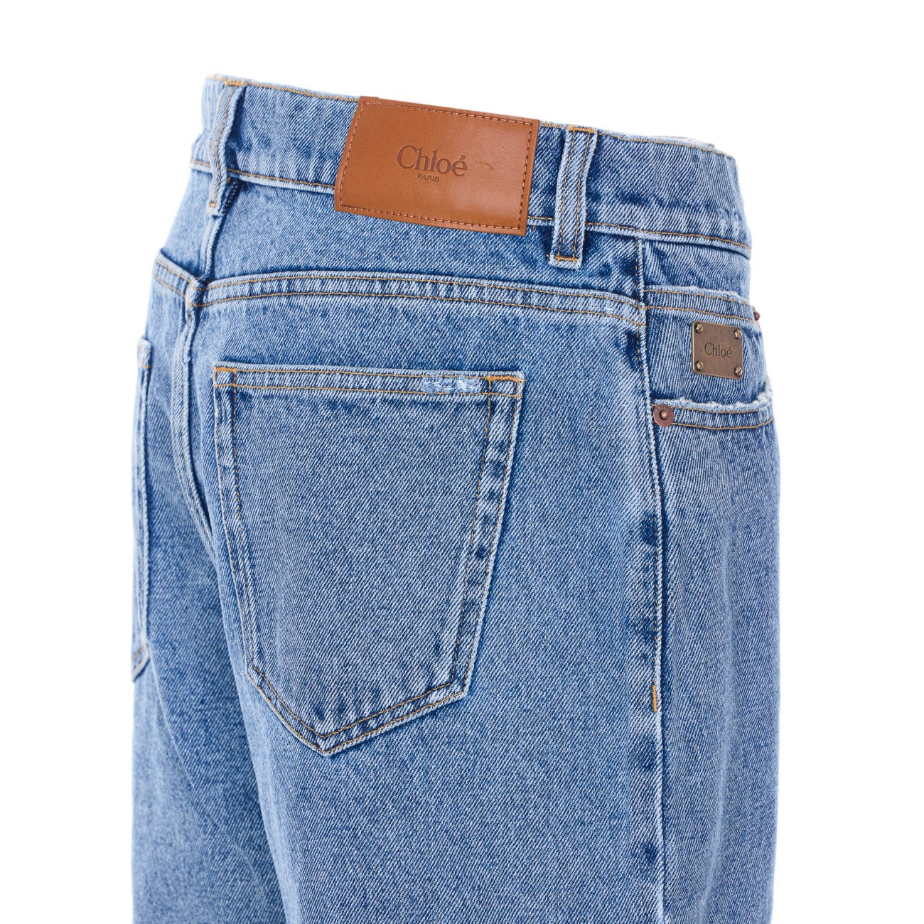 Chloe' Women High-Waisted Denim Tapered Jeans CHLOE