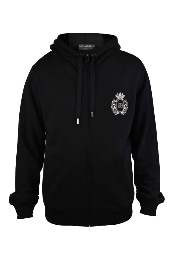 Dolce&Gabbana Men Heraldic Patch Hoodie DOLCE & GABBANA