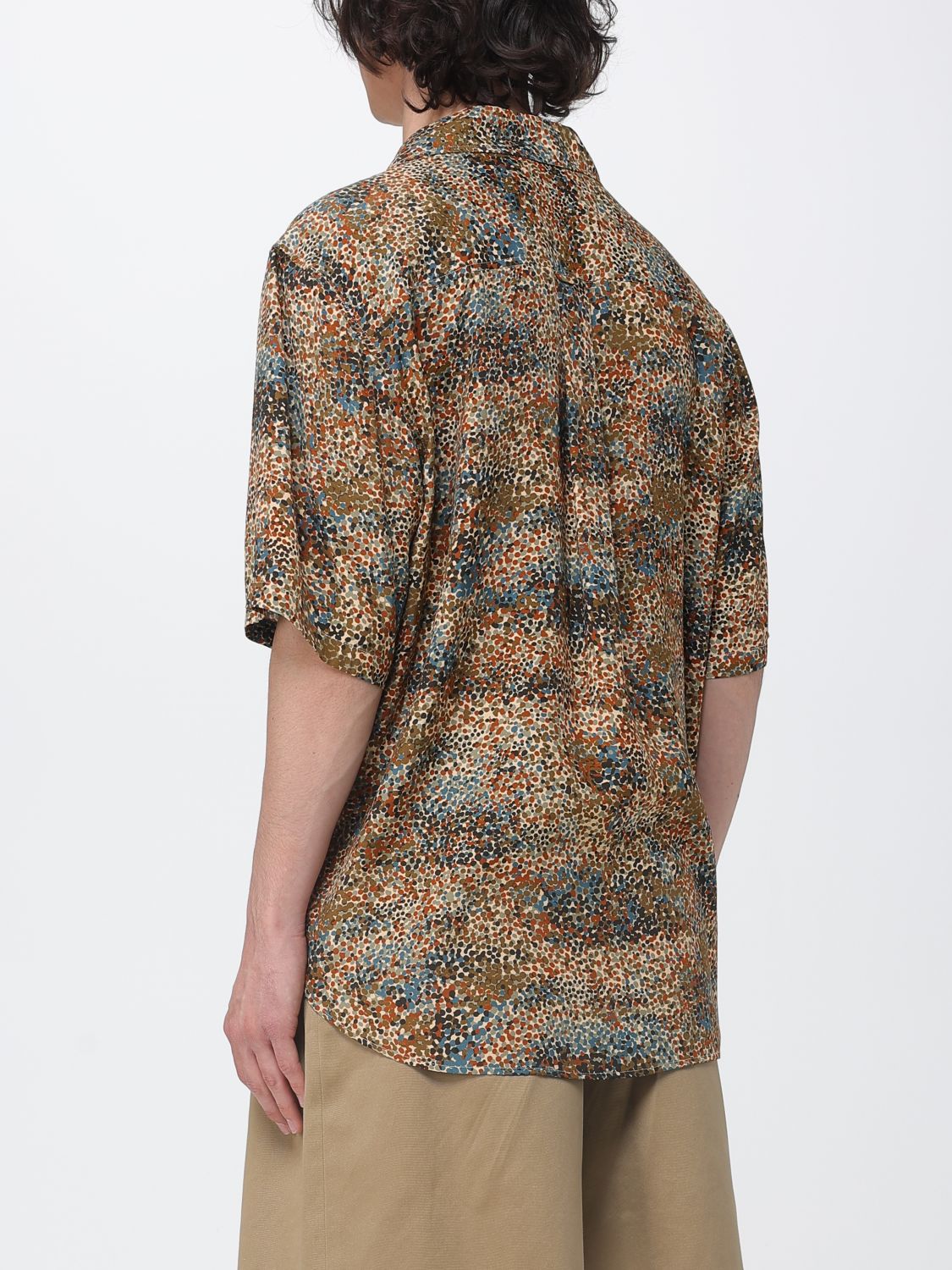 Saint Laurent Shirt Men Burgundy SAINT LAURENT