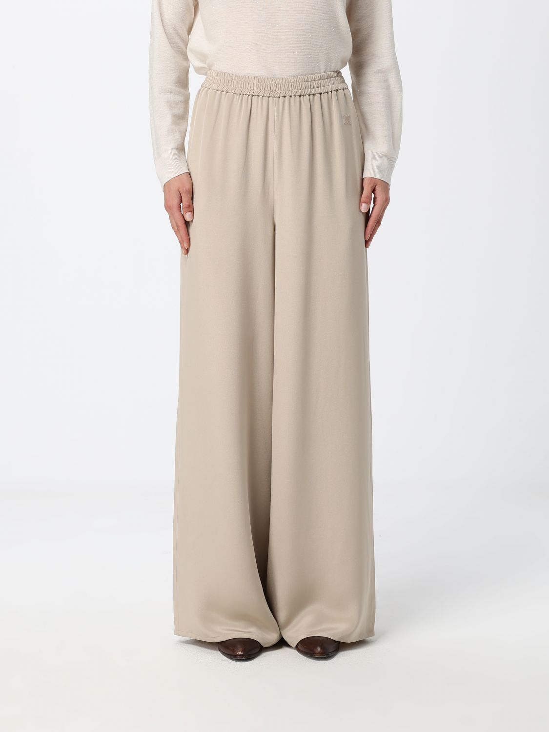 Max Mara Pants Woman Grey MAX MARA