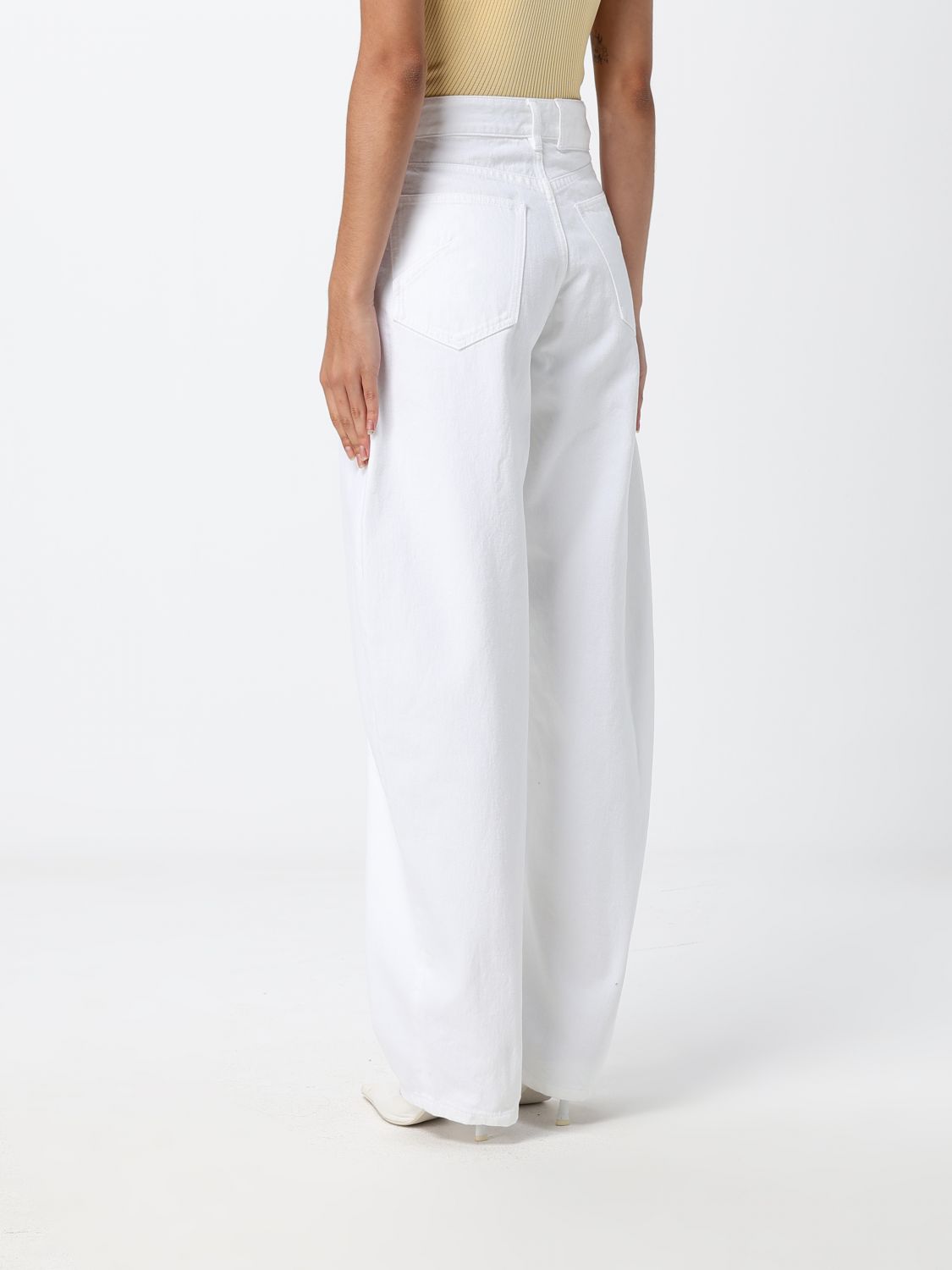 Alai�A Women High-Waisted Baggy Jeans Alaia In Cotton Denim ALAIA