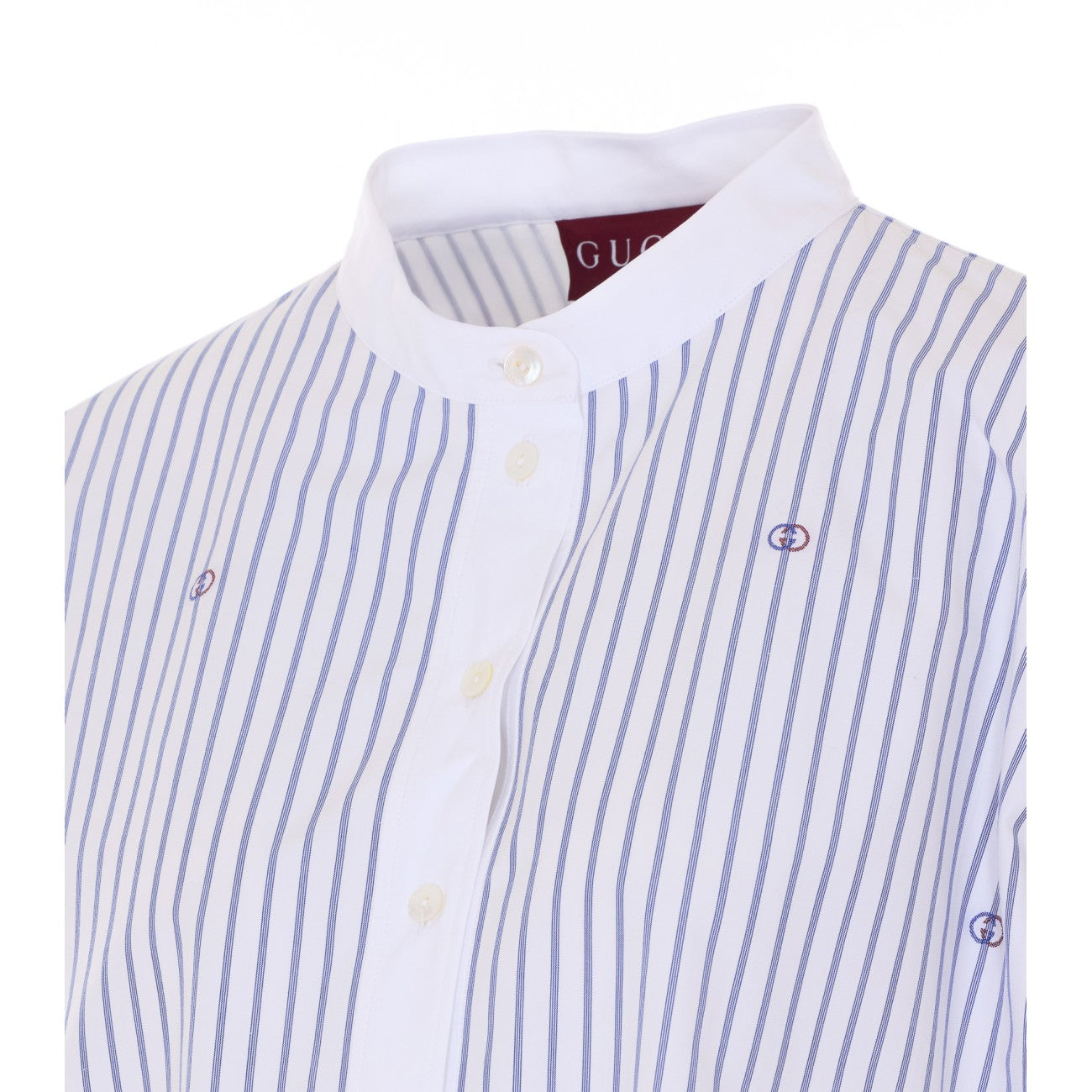 Gucci Women Incrocio Gg Pinstriped Shirt GUCCI