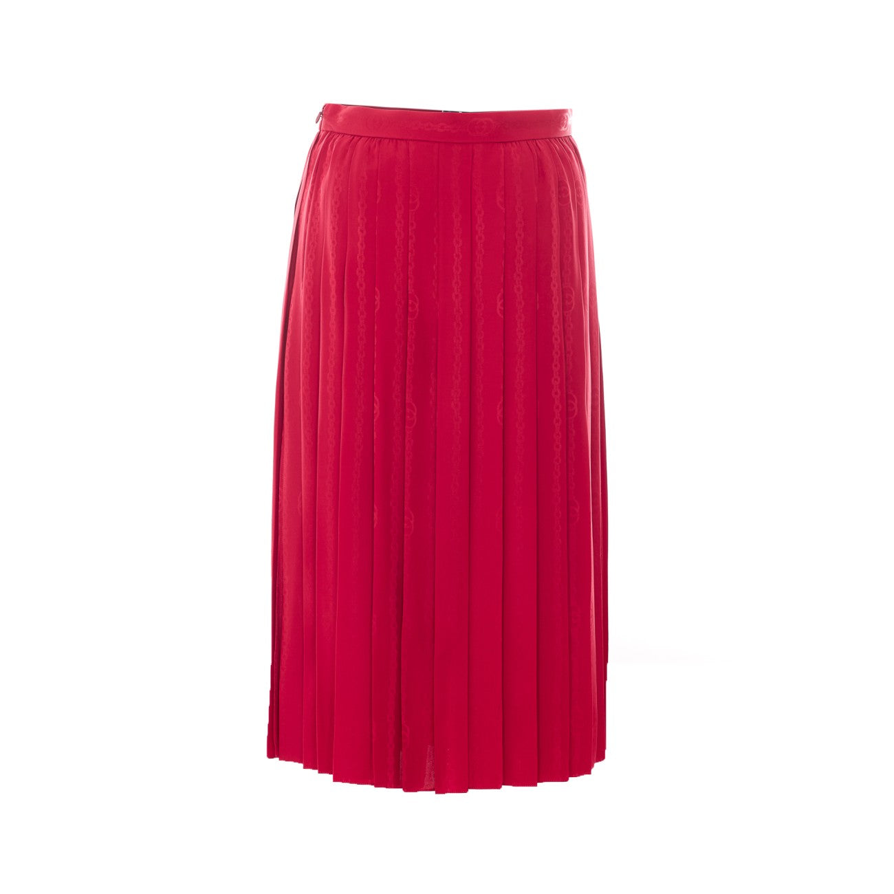 Gucci Women Interlocking G Chain Silk Jacquard Midi Skirt GUCCI
