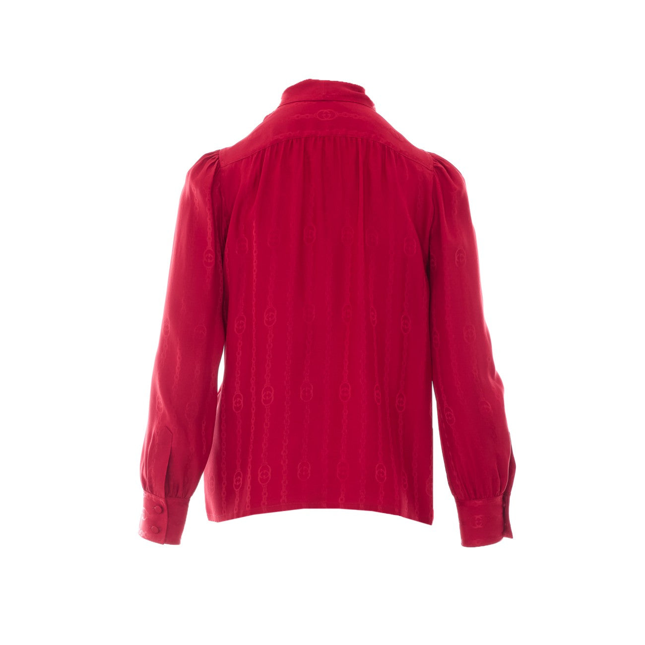 Gucci Women Interlocking G Chain Silk Jacquard Shirt GUCCI
