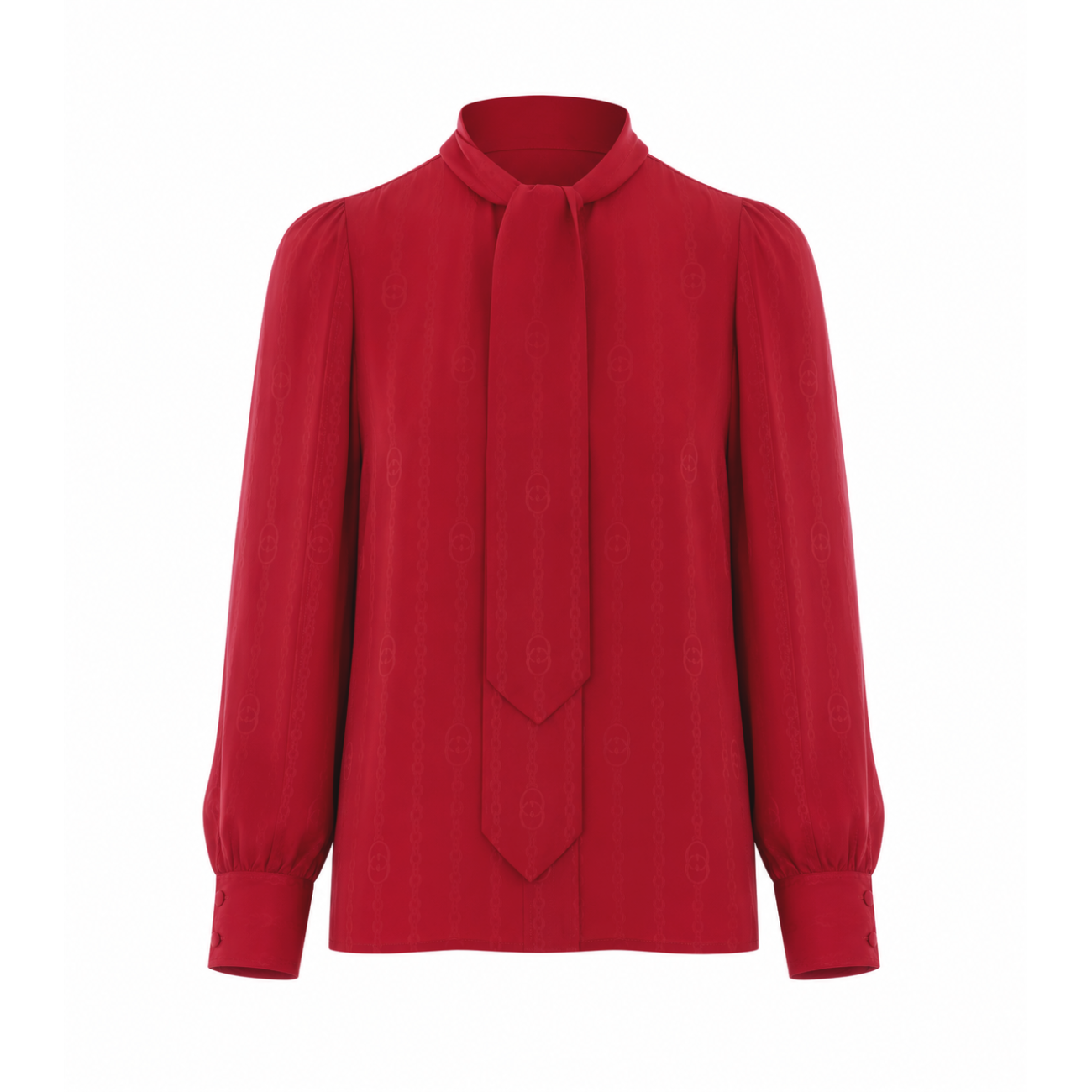 Gucci Women Interlocking G Chain Silk Jacquard Shirt GUCCI