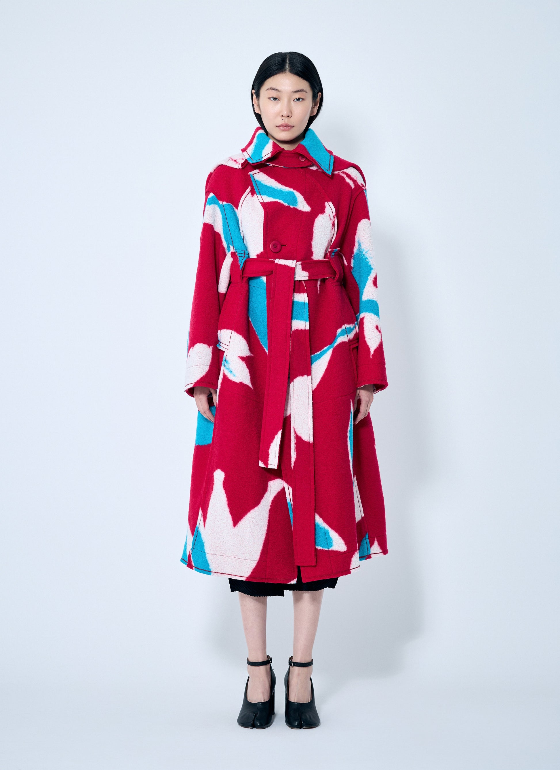 Issey Miyake Women Vigor Long Coat Issey Miyake