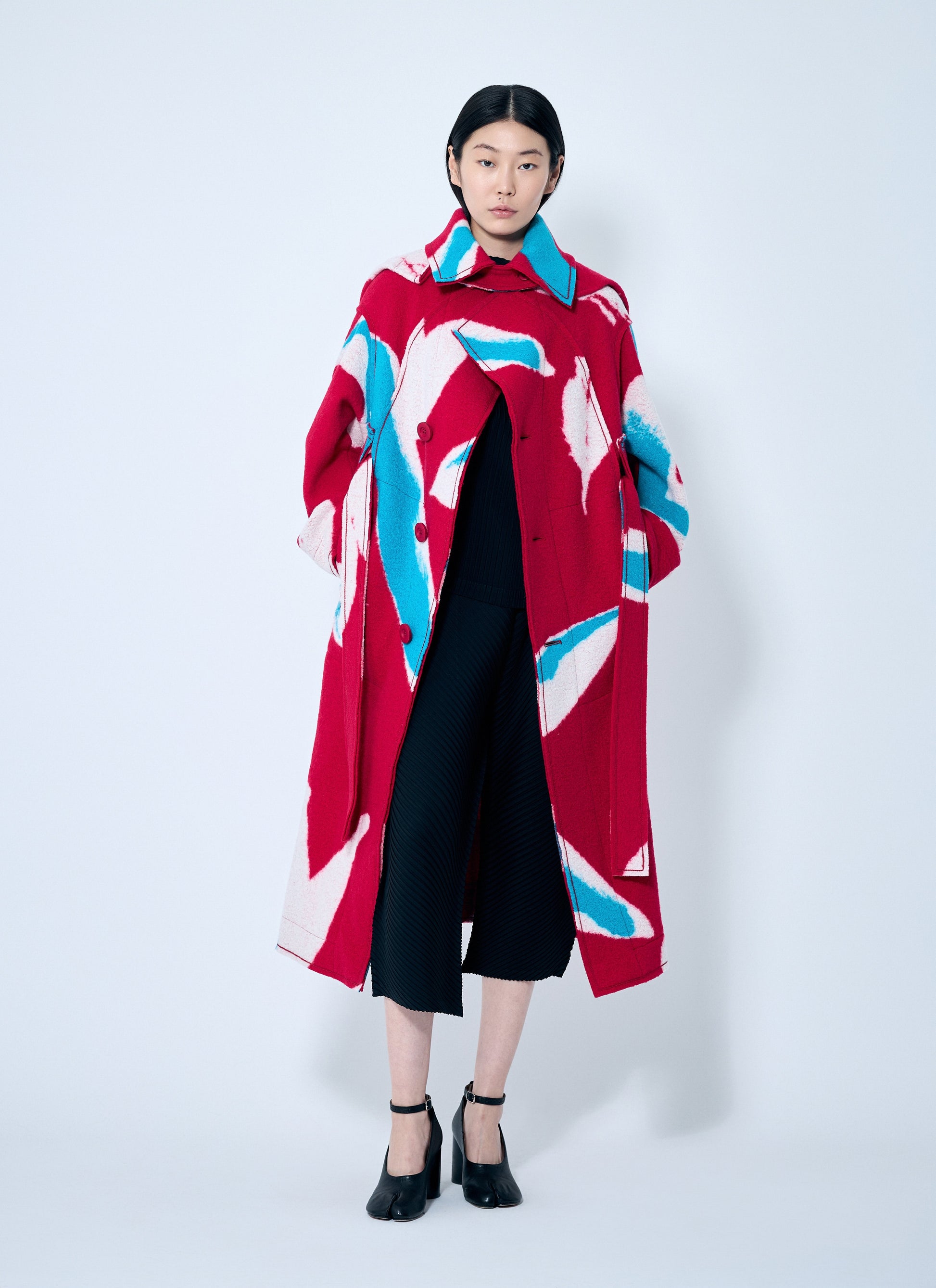 Issey Miyake Women Vigor Long Coat Issey Miyake