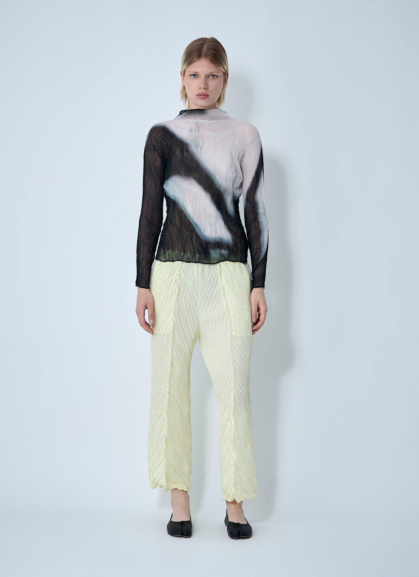 Issey Miyake Women Wrinkled And Twisted Pants ISSEY MIYAKE