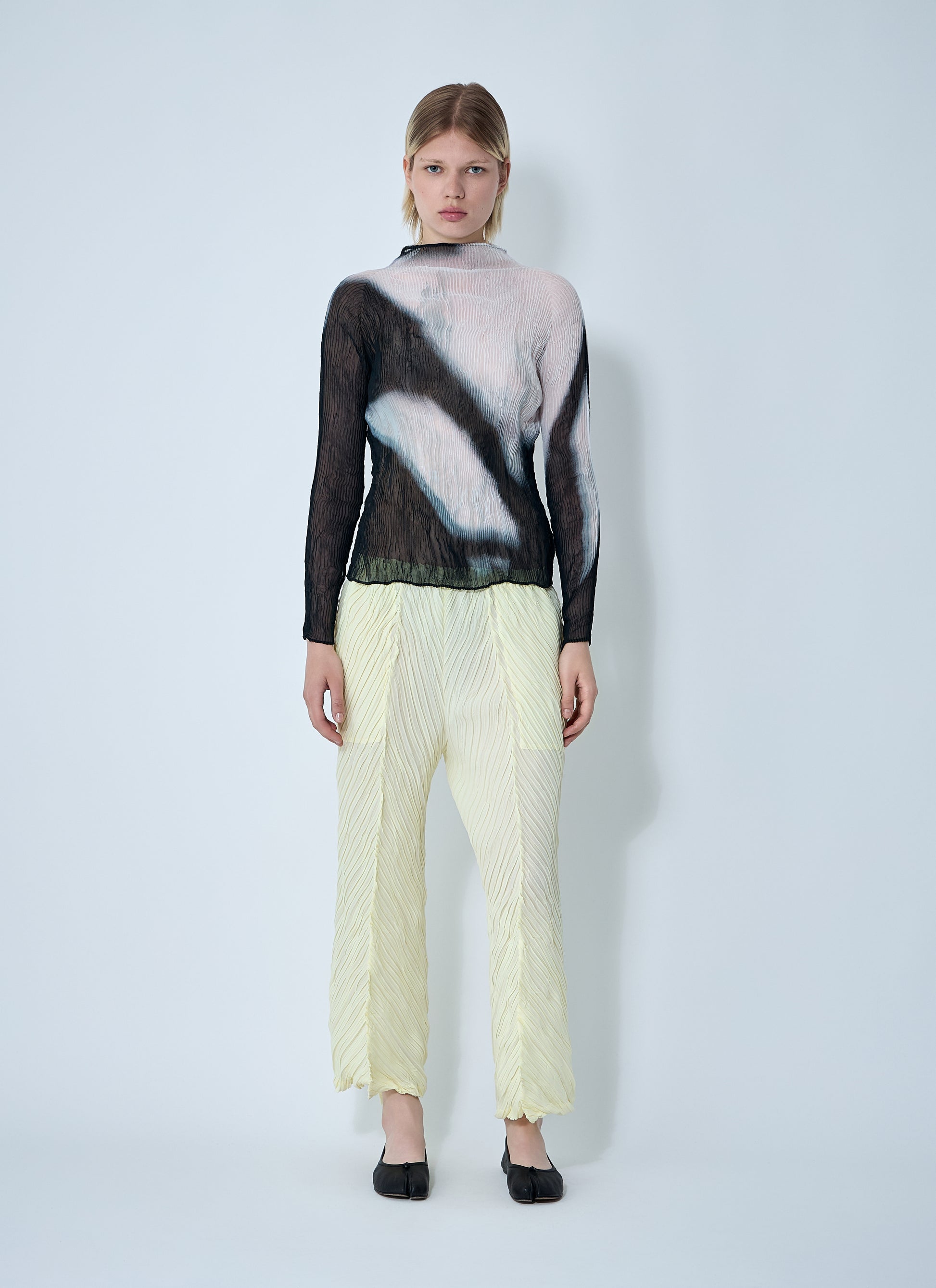 Issey Miyake Women Wrinkled And Twisted Pants ISSEY MIYAKE