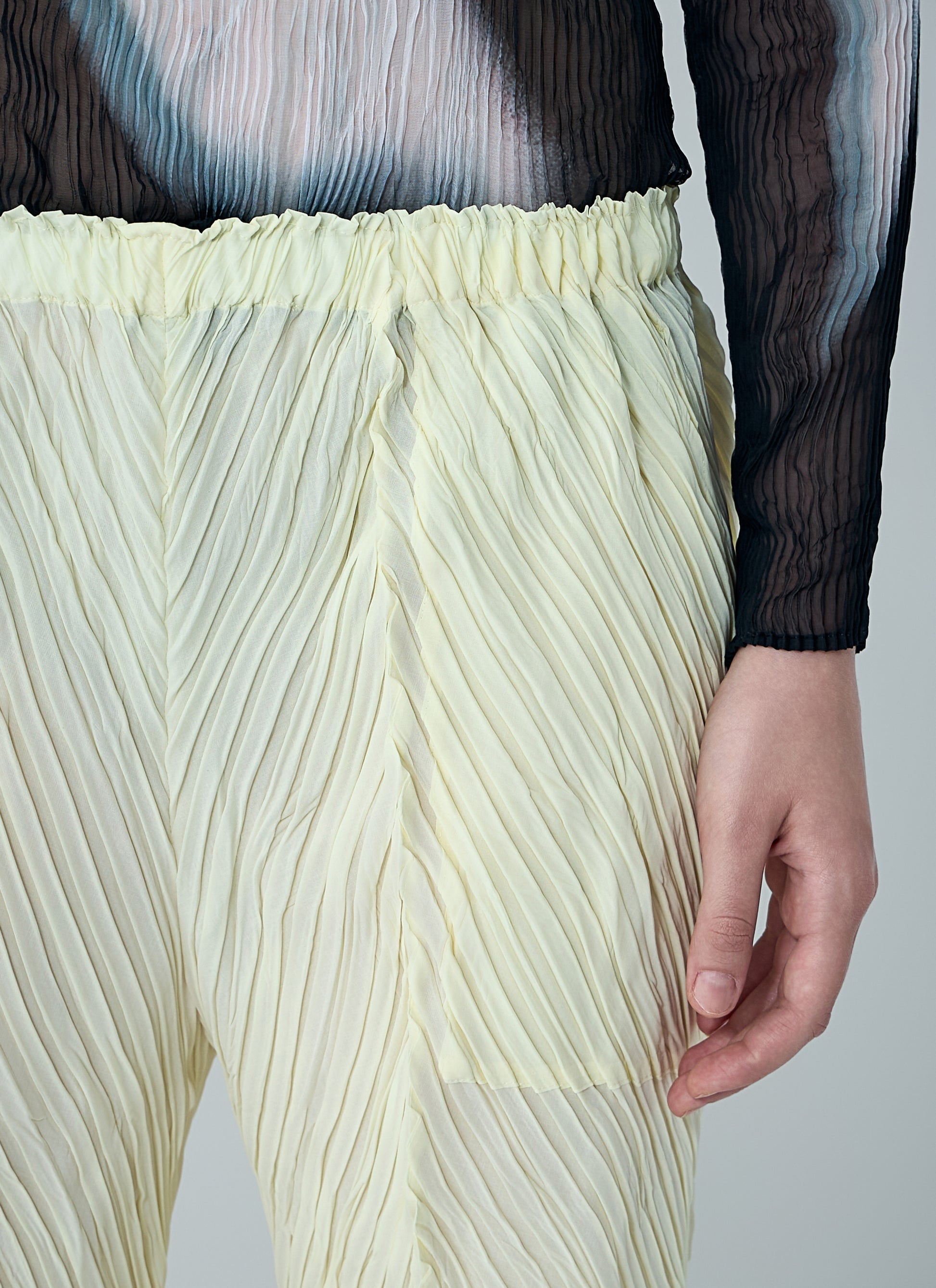 Issey Miyake Women Wrinkled And Twisted Pants ISSEY MIYAKE