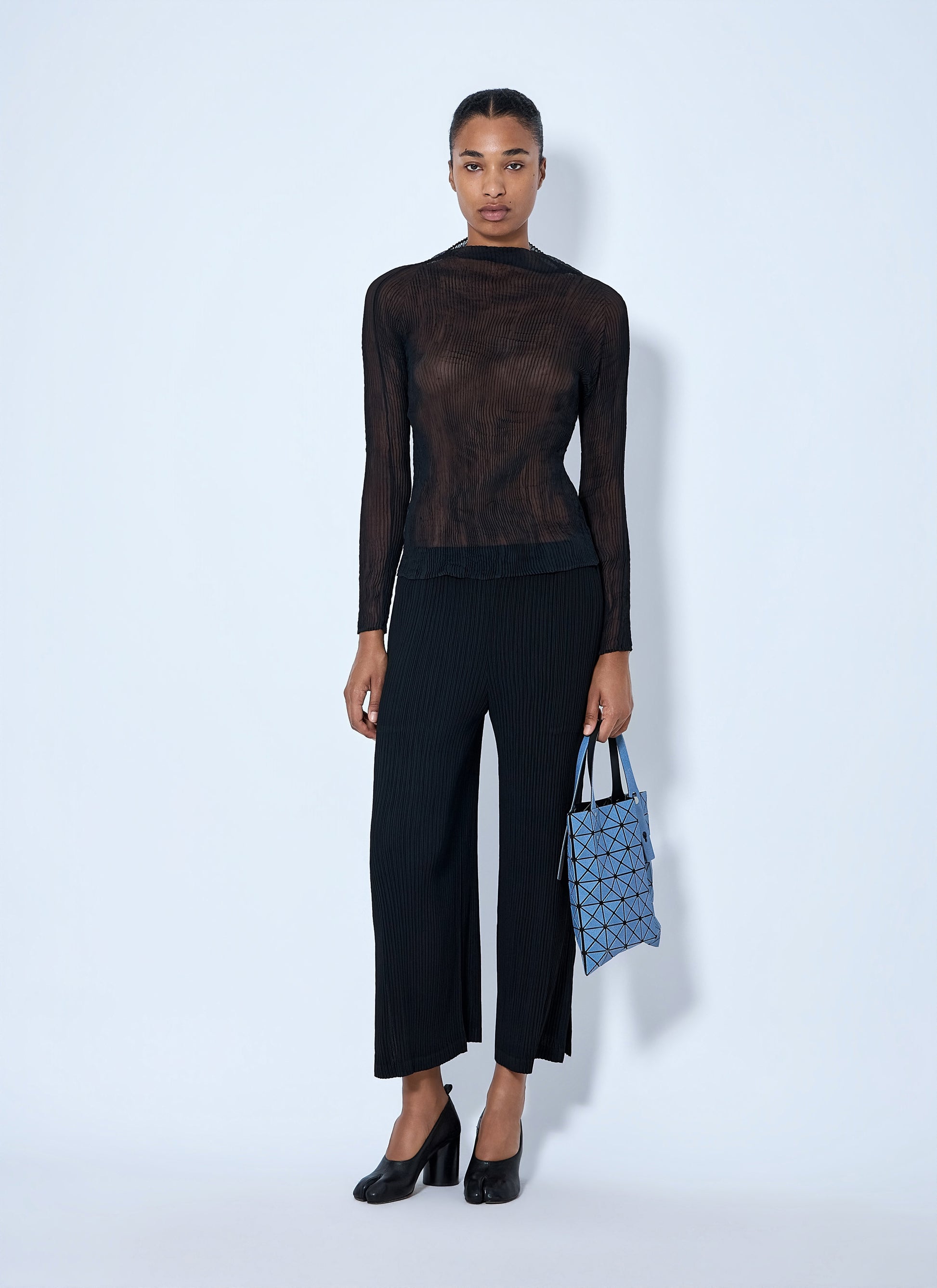 Issey Miyake Women Hatching Pleats Pants ISSEY MIYAKE