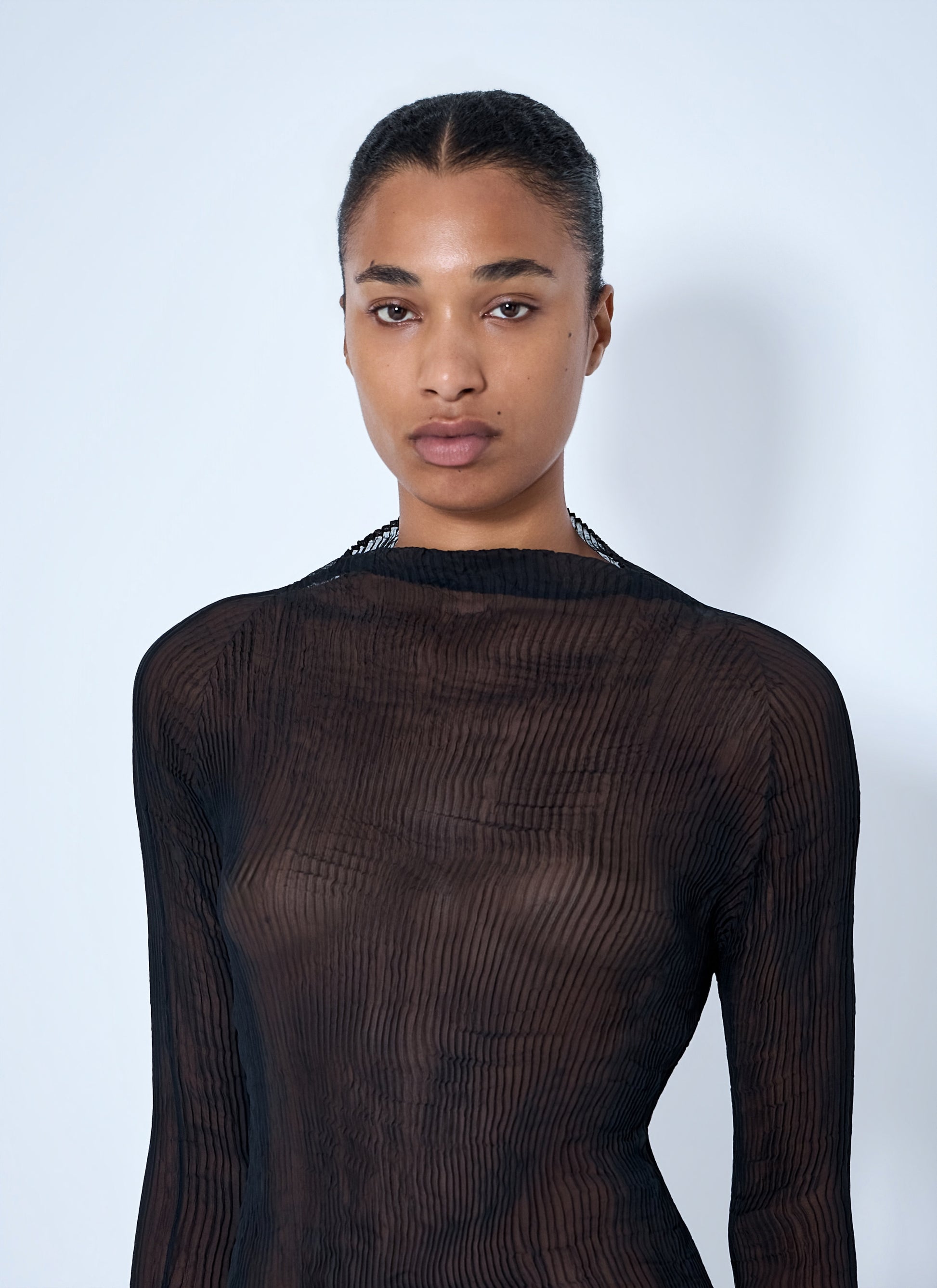 Issey Miyake Women Sheer Pleated Top ISSEY MIYAKE