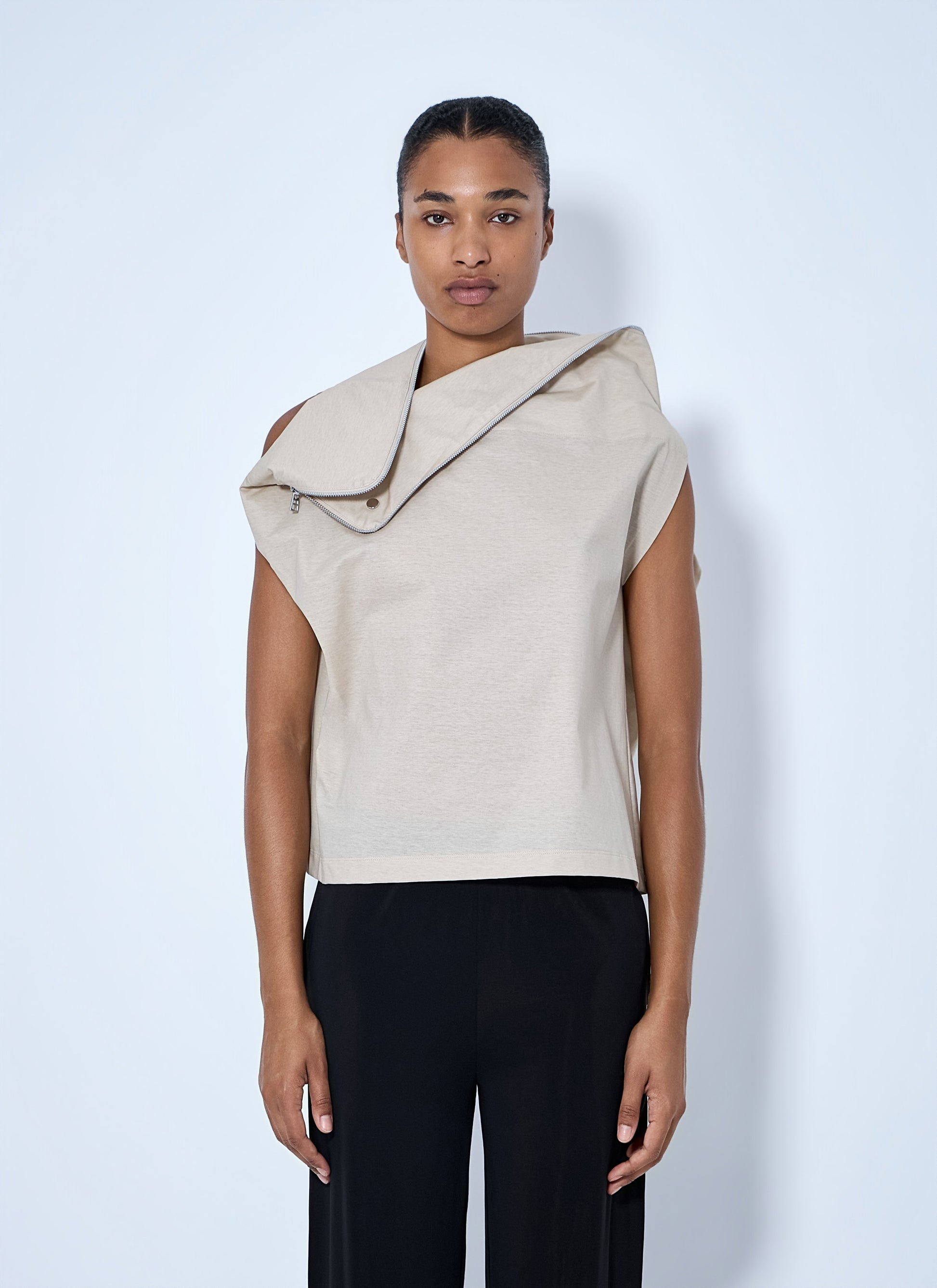 Issey Miyake Women Asymmetric Zip Detail Top ISSEY MIYAKE