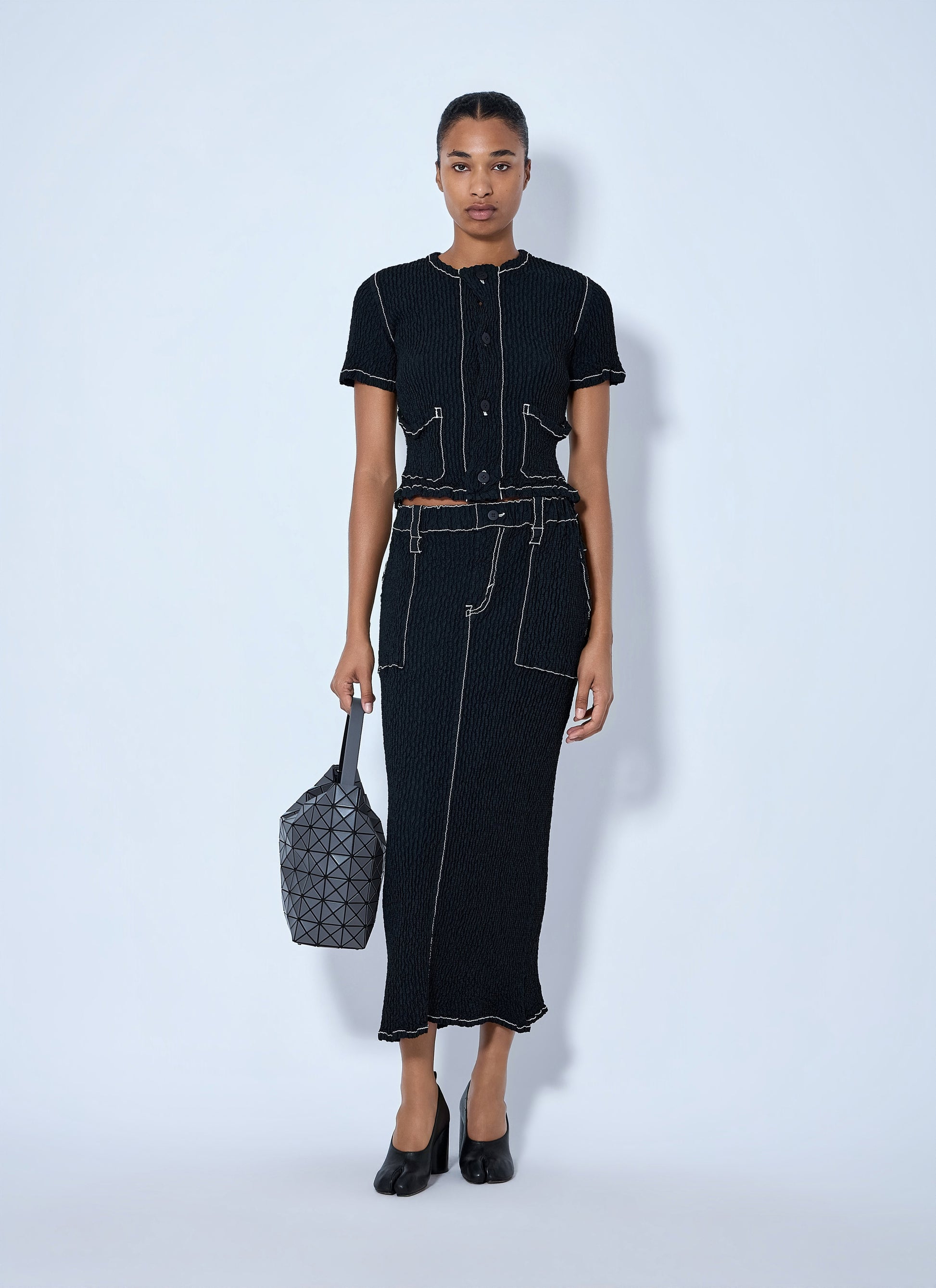Issey Miyake Women Wavelet Ensemble Midi Skirt ISSEY MIYAKE