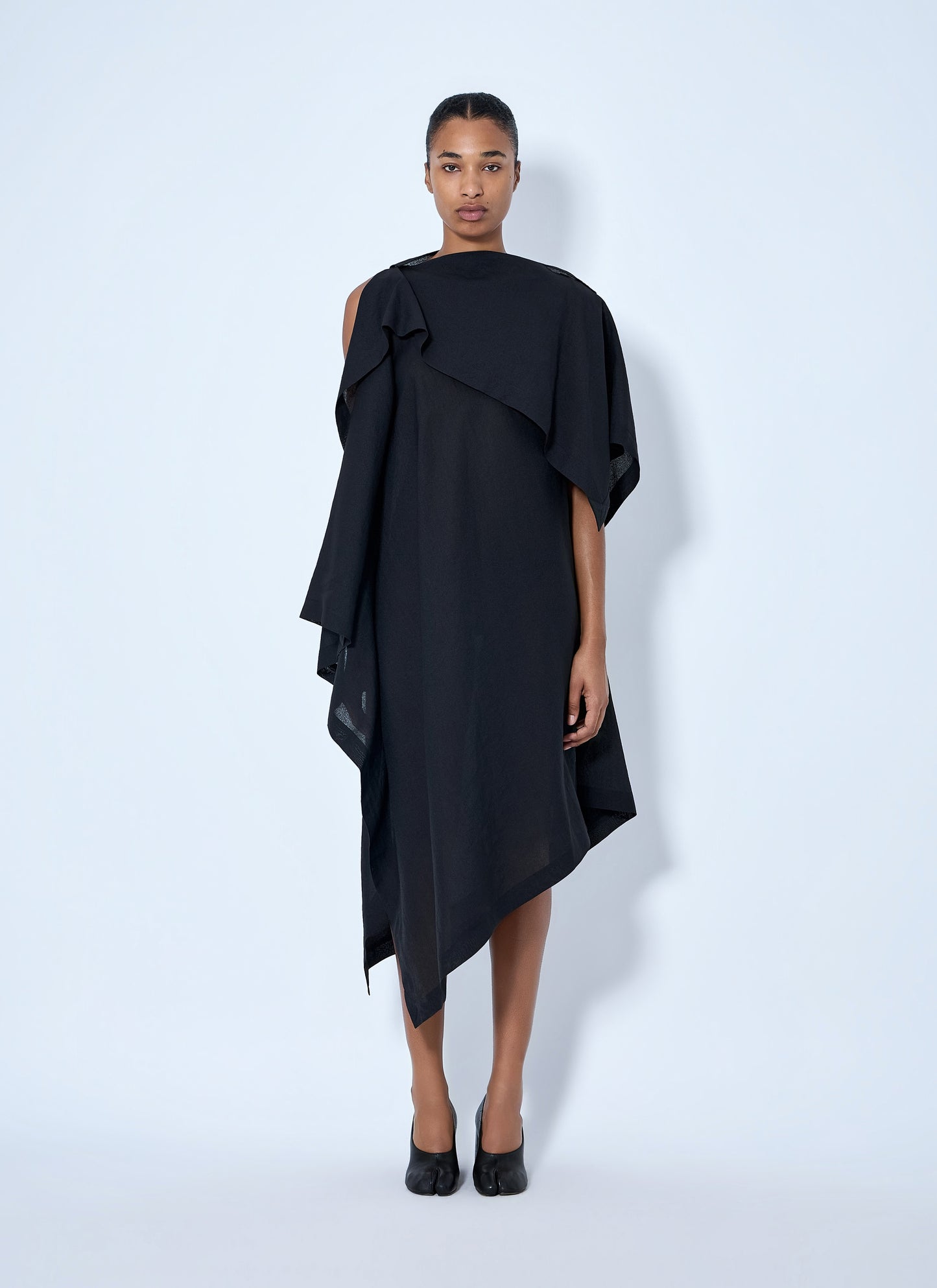 Issey Miyake Women All Squares Asymmetric Draped Midi Dress ISSEY MIYAKE