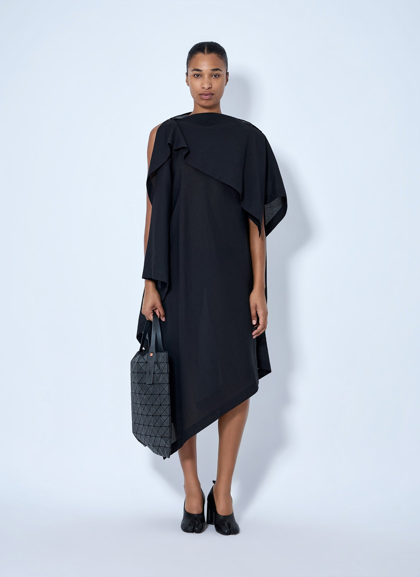 Issey Miyake Women All Squares Asymmetric Draped Midi Dress ISSEY MIYAKE