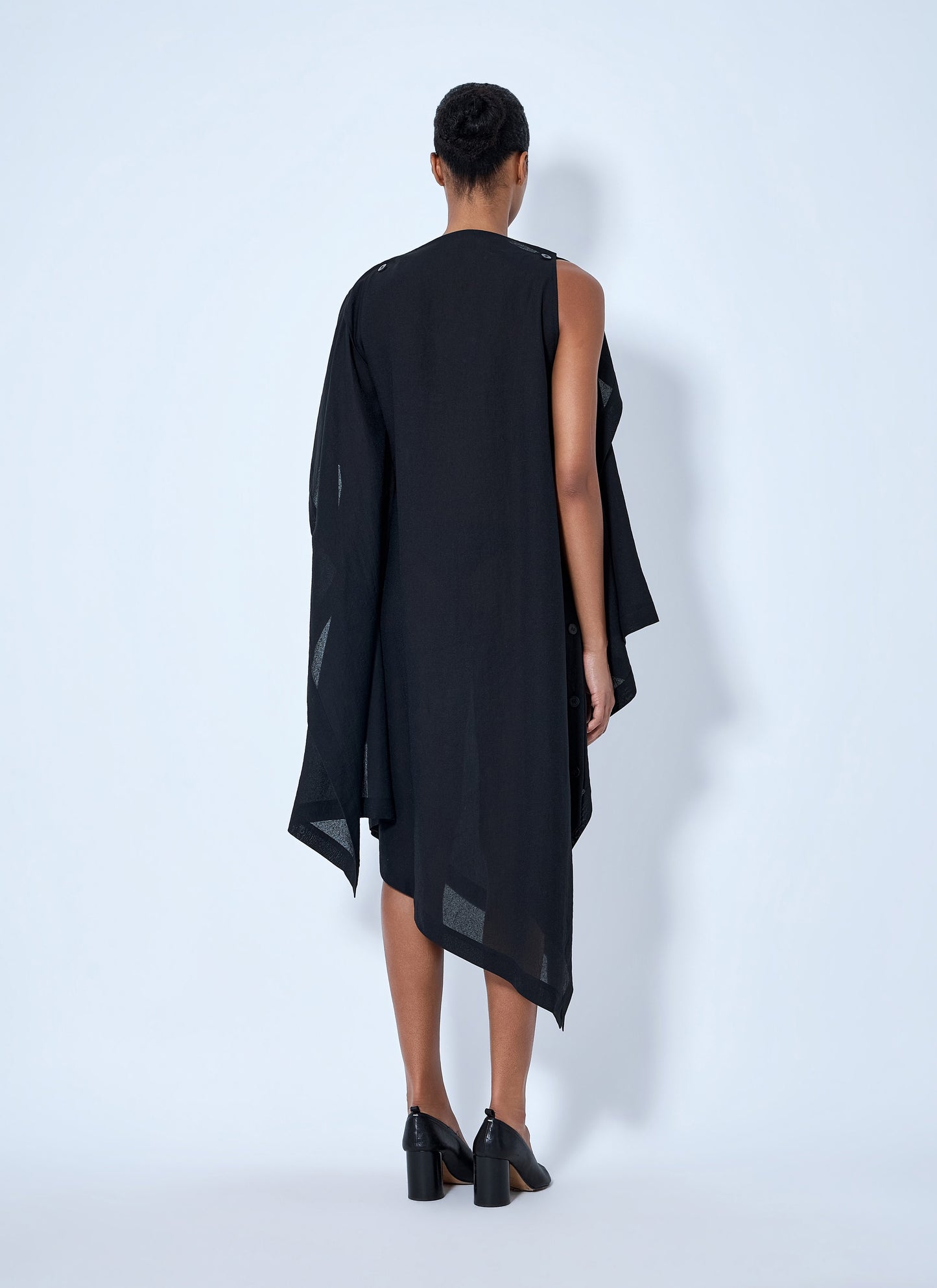 Issey Miyake Women All Squares Asymmetric Draped Midi Dress ISSEY MIYAKE